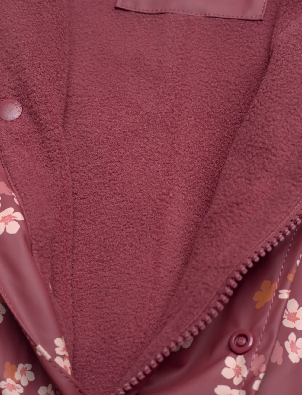 CeLaVi - Rainwear Suit - AOP, w. fleece - rainwear coveralls - apple butter - 4