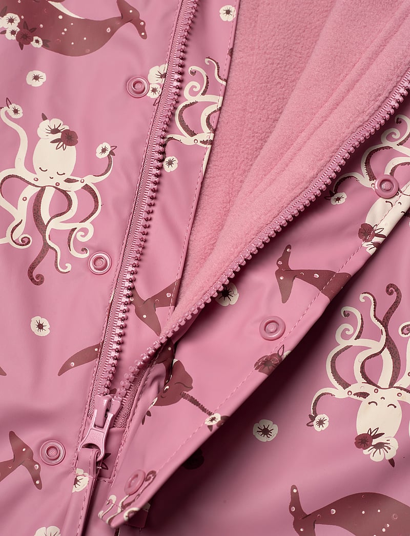 CeLaVi - Rainwear Suit - AOP, w. fleece - regndragter - foxglove - 5