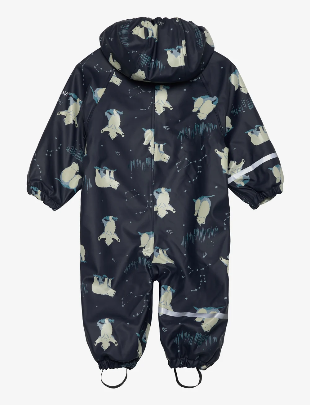 CeLaVi - Rainwear Suit - AOP, w. fleece - rainwear coveralls - navy - 1