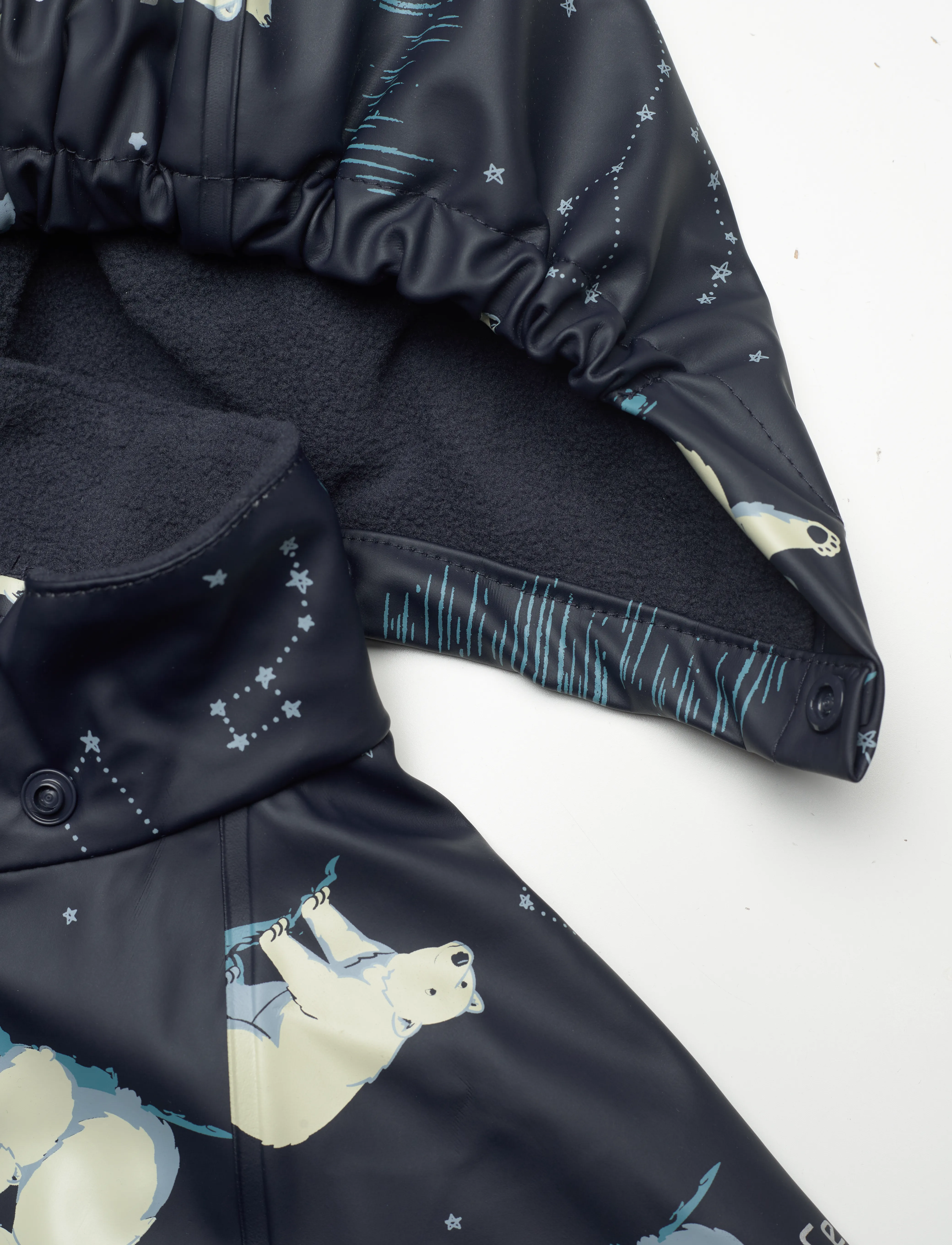 CeLaVi - Rainwear Suit - AOP, w. fleece - navy - 4