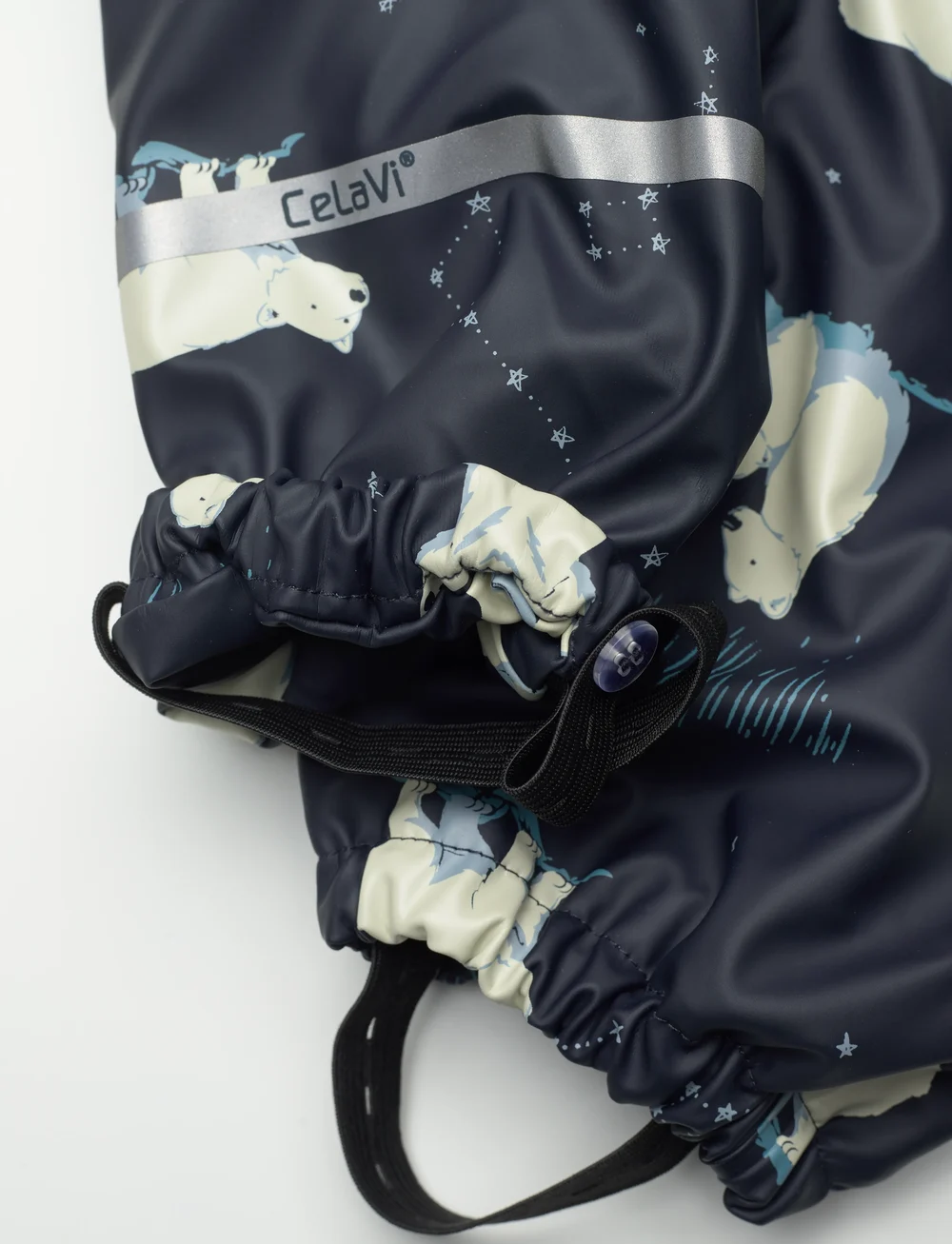 CeLaVi - Rainwear Suit - AOP, w. fleece - rainwear coveralls - navy - 5