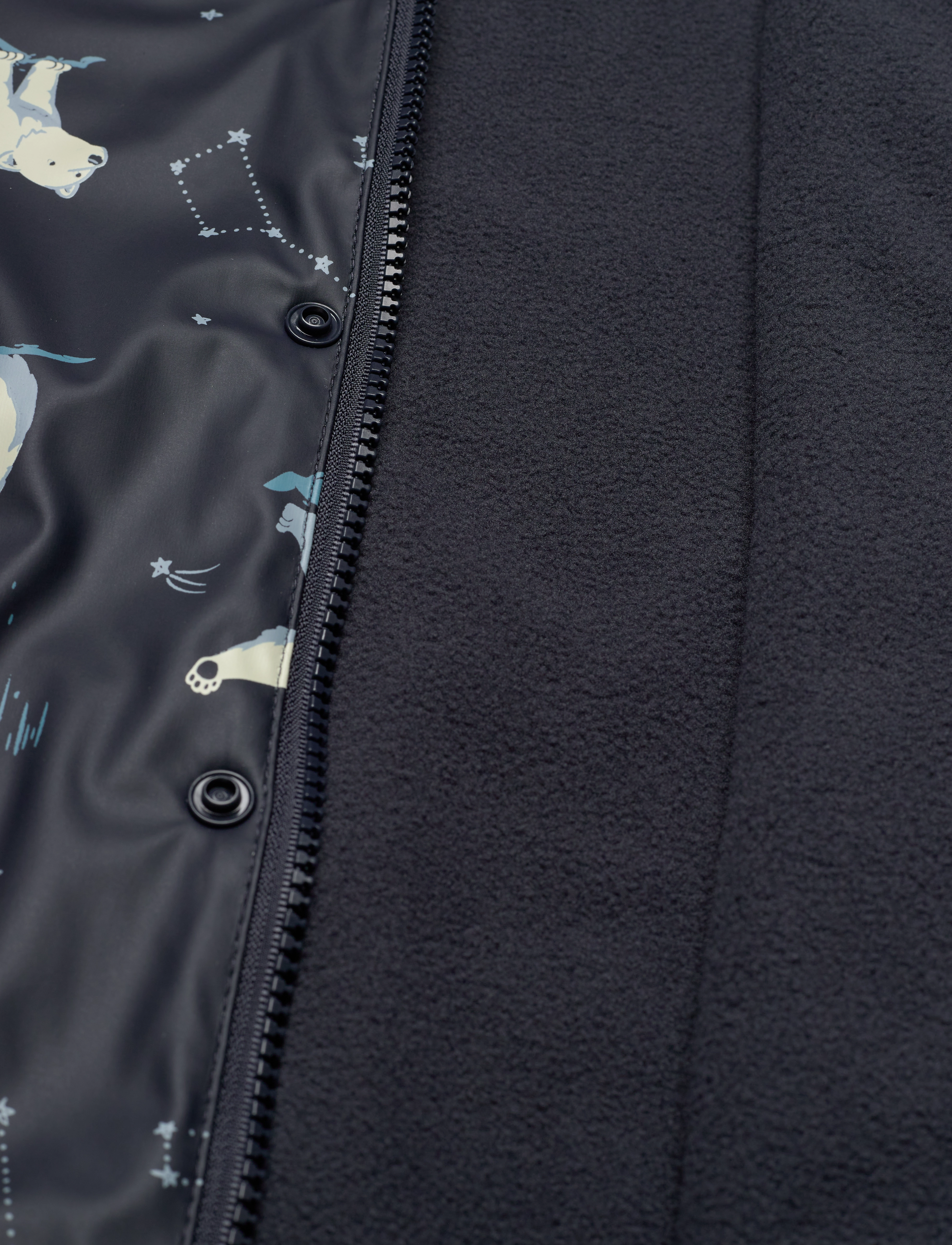 CeLaVi - Rain Jacket - AOP, w. fleece - navy - 4