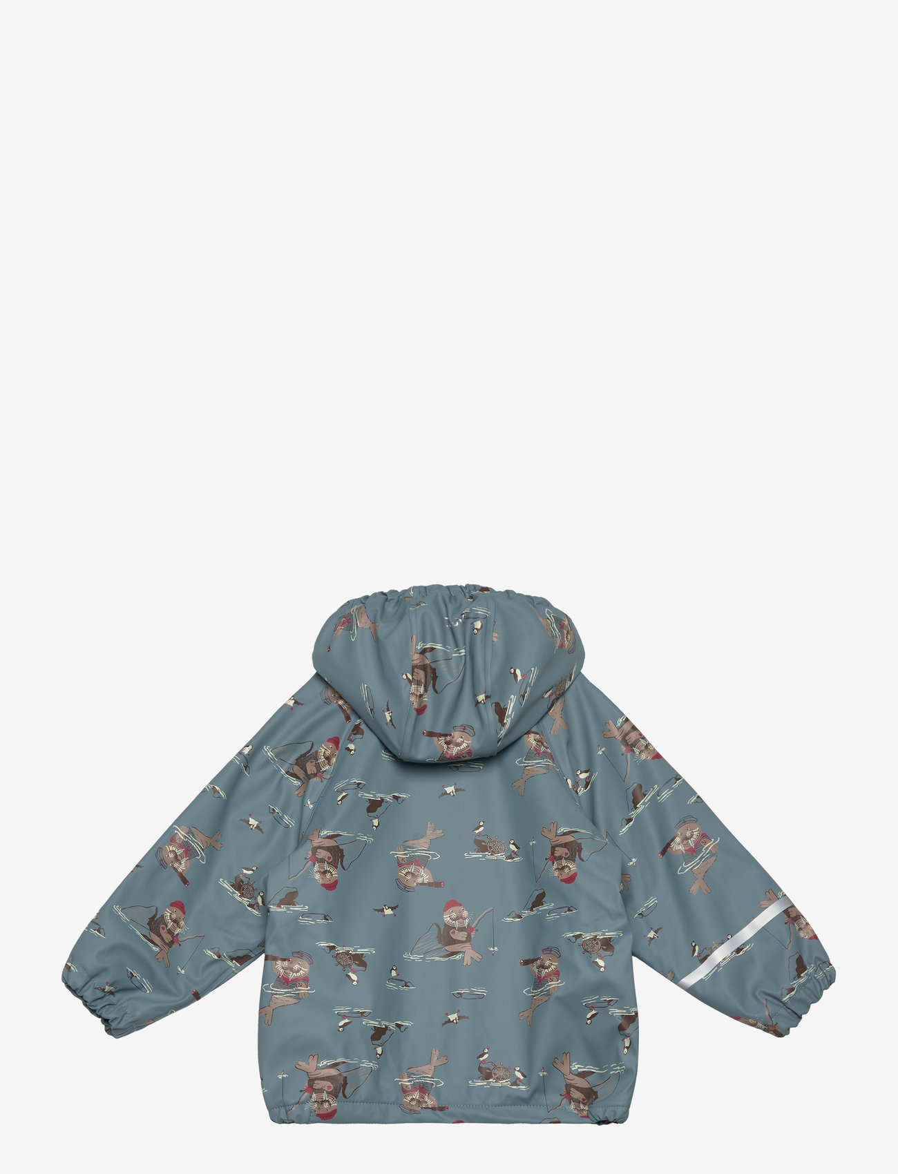 CeLaVi - Rain Jacket - AOP, w. fleece - smoke blue - 1