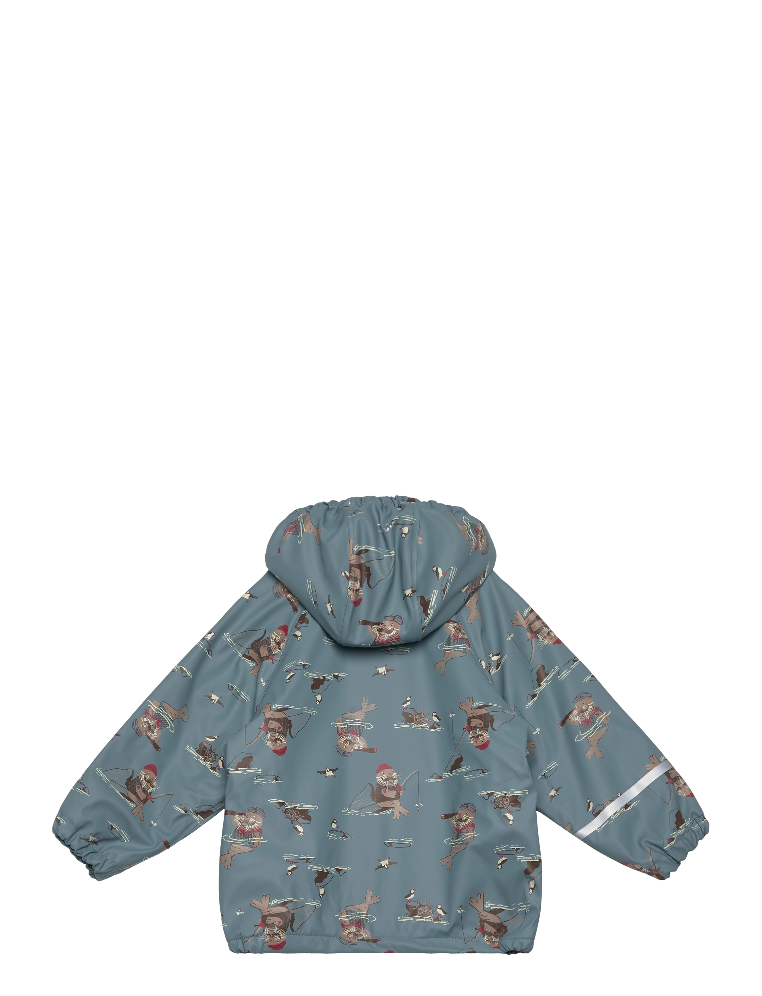 CeLaVi - Rain Jacket - AOP, w. fleece - smoke blue - 1