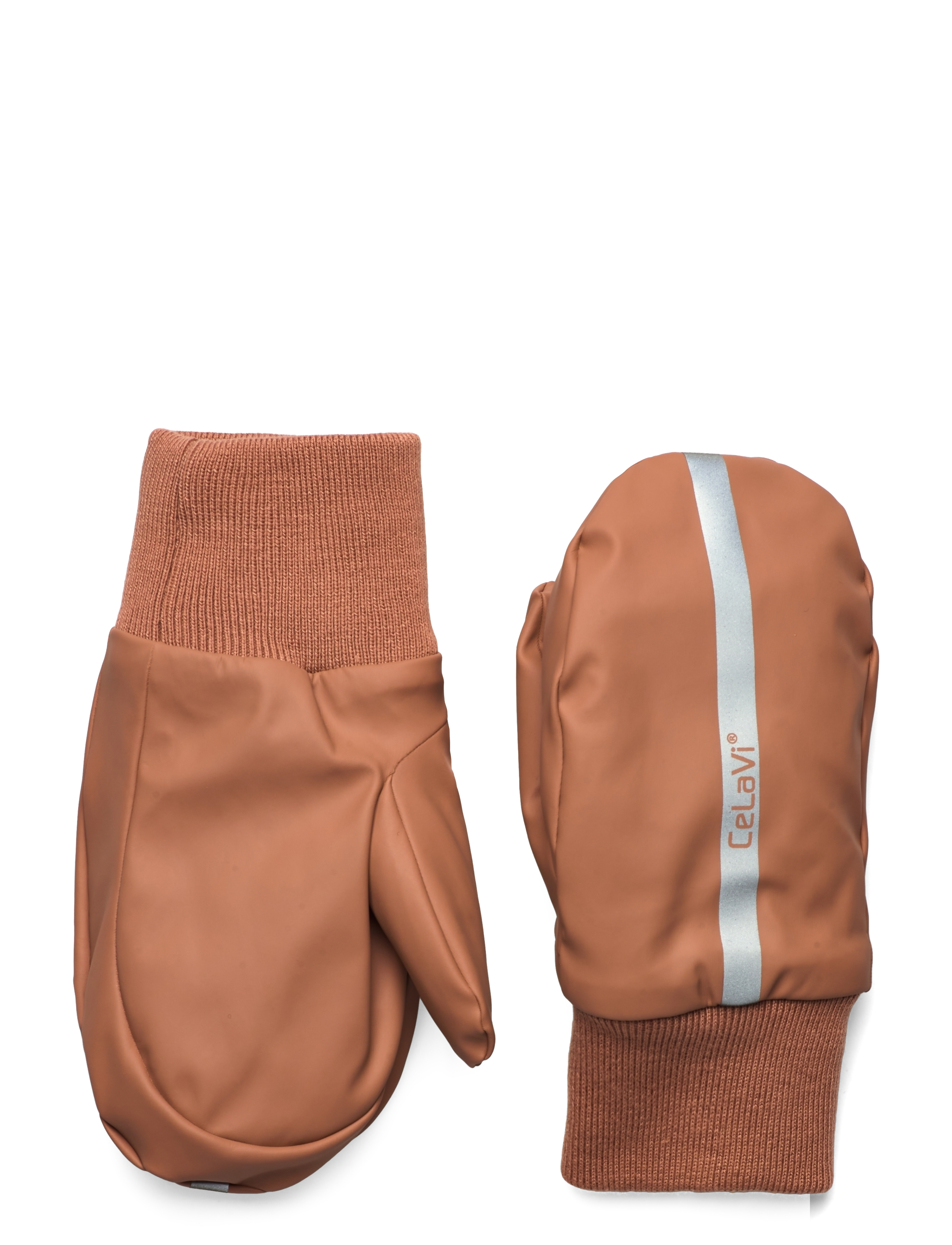 PU Padded Mittens - TAWNY BROWN