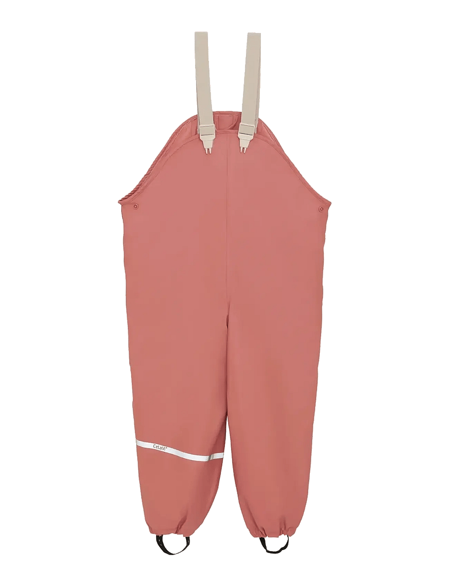 CeLaVi - Rainwear Set - AOP, w. fleece - rain sets - brick dust - 2