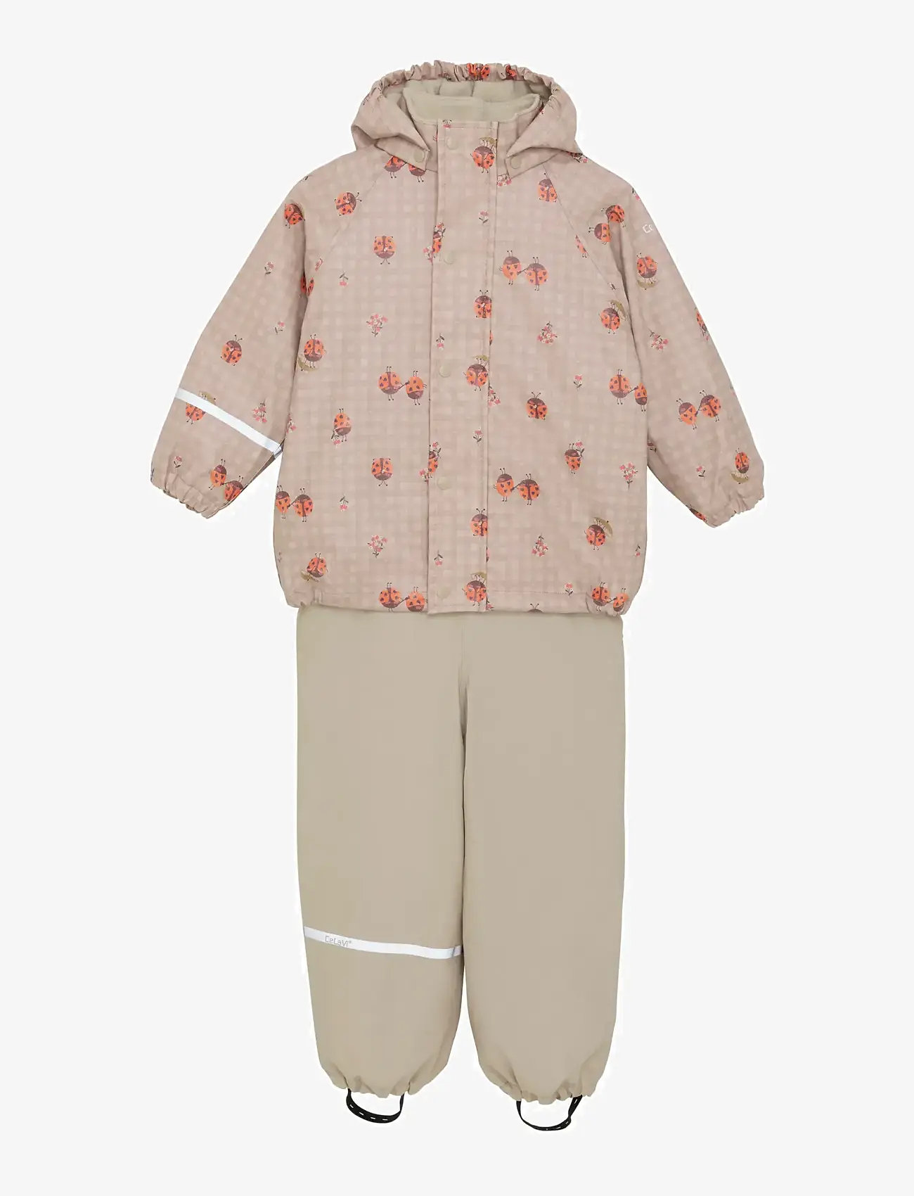 CeLaVi - Rainwear Set - AOP, w. fleece - rain sets - nasturtium - 0