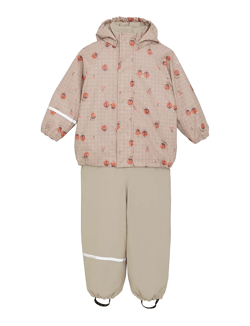 CeLaVi - Rainwear Set - AOP, w. fleece - rain sets - nasturtium - 0