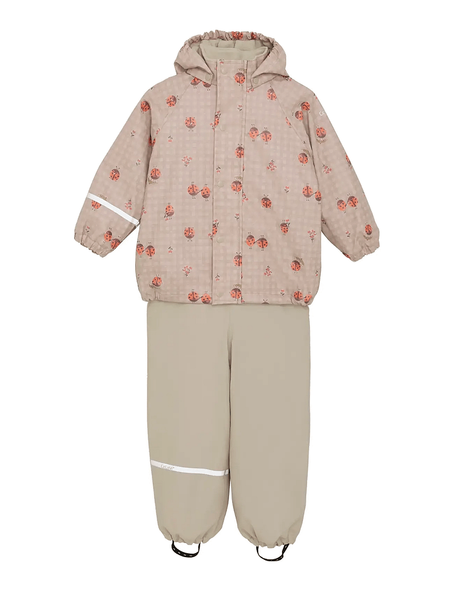 CeLaVi - Rainwear Set - AOP, w. fleece - regensets - nasturtium - 0