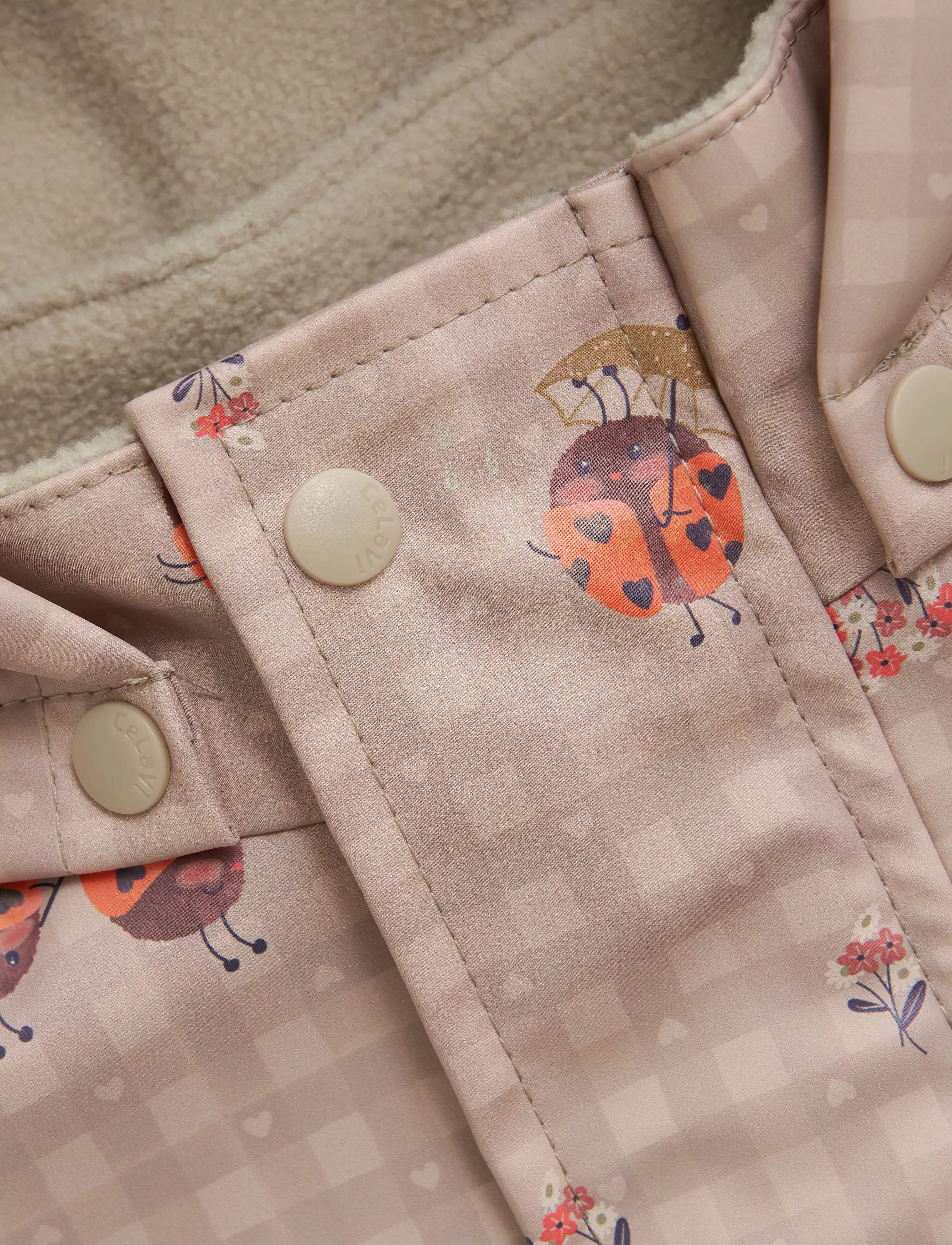 CeLaVi - Rainwear Set - AOP, w. fleece - regensets - nasturtium - 3