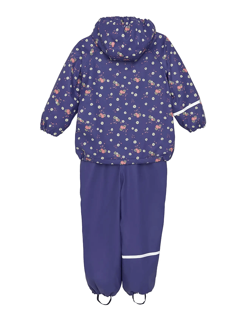 CeLaVi - Rainwear Set - AOP, w. fleece - regnsæt - skipper blue - 2