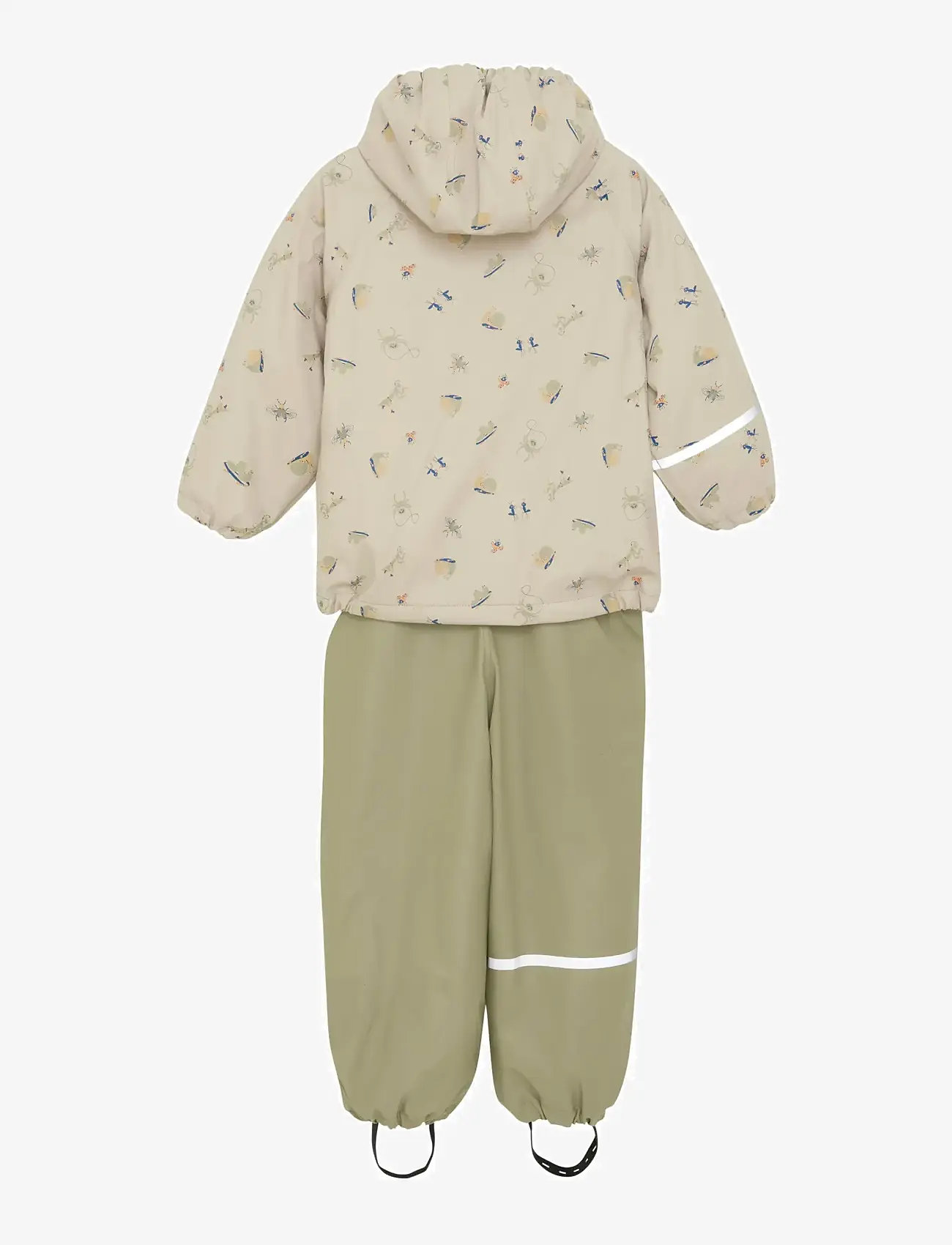 CeLaVi - Rainwear Set - AOP, w. fleece - regnsæt - white pepper - 2