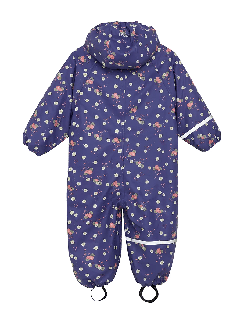 CeLaVi - Rainwear Suit - AOP, w. fleece - regndragter - skipper blue - 1