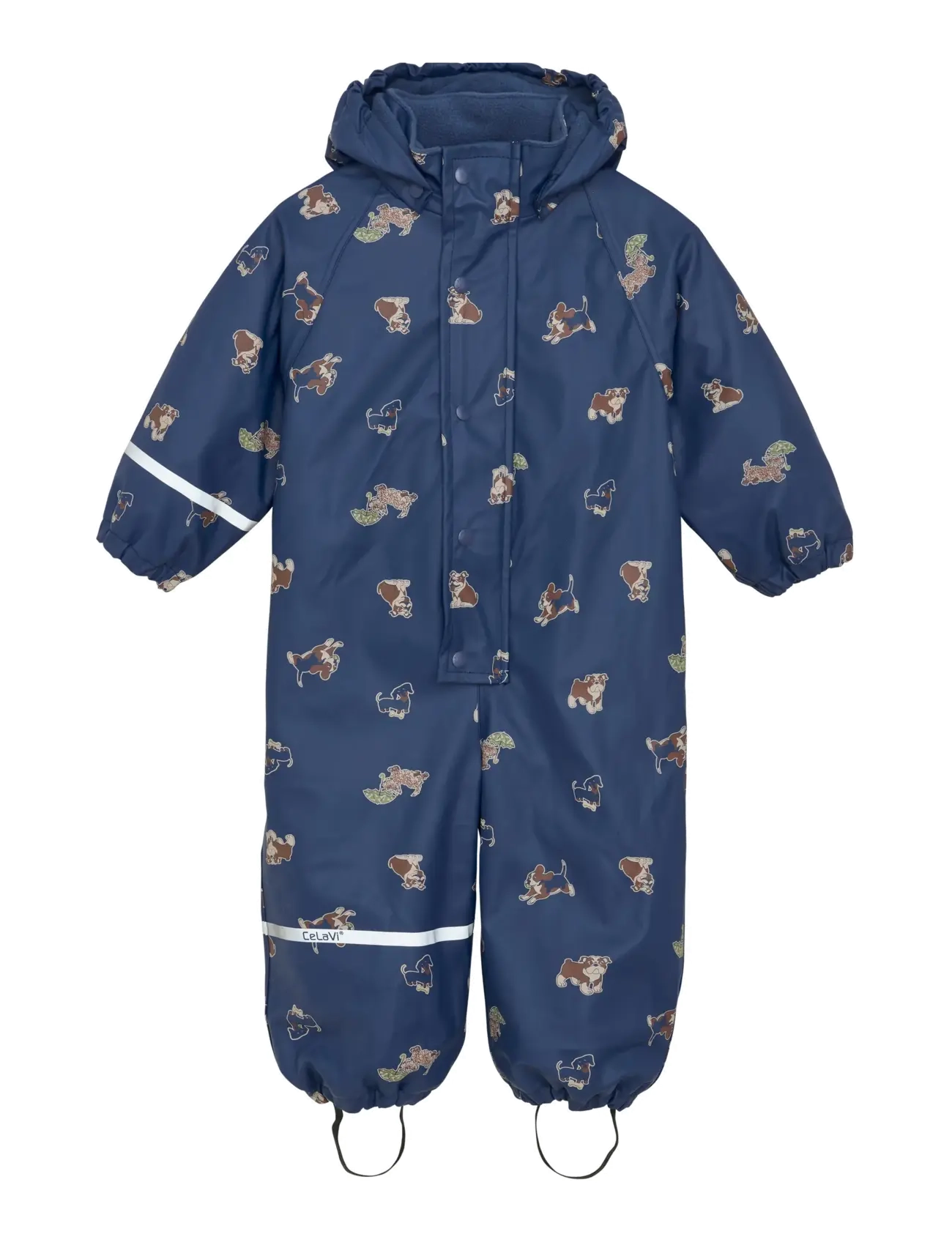 CeLaVi Rainwear Suit - AOP, w. fleece - Regndragter - OCEANIA / blue