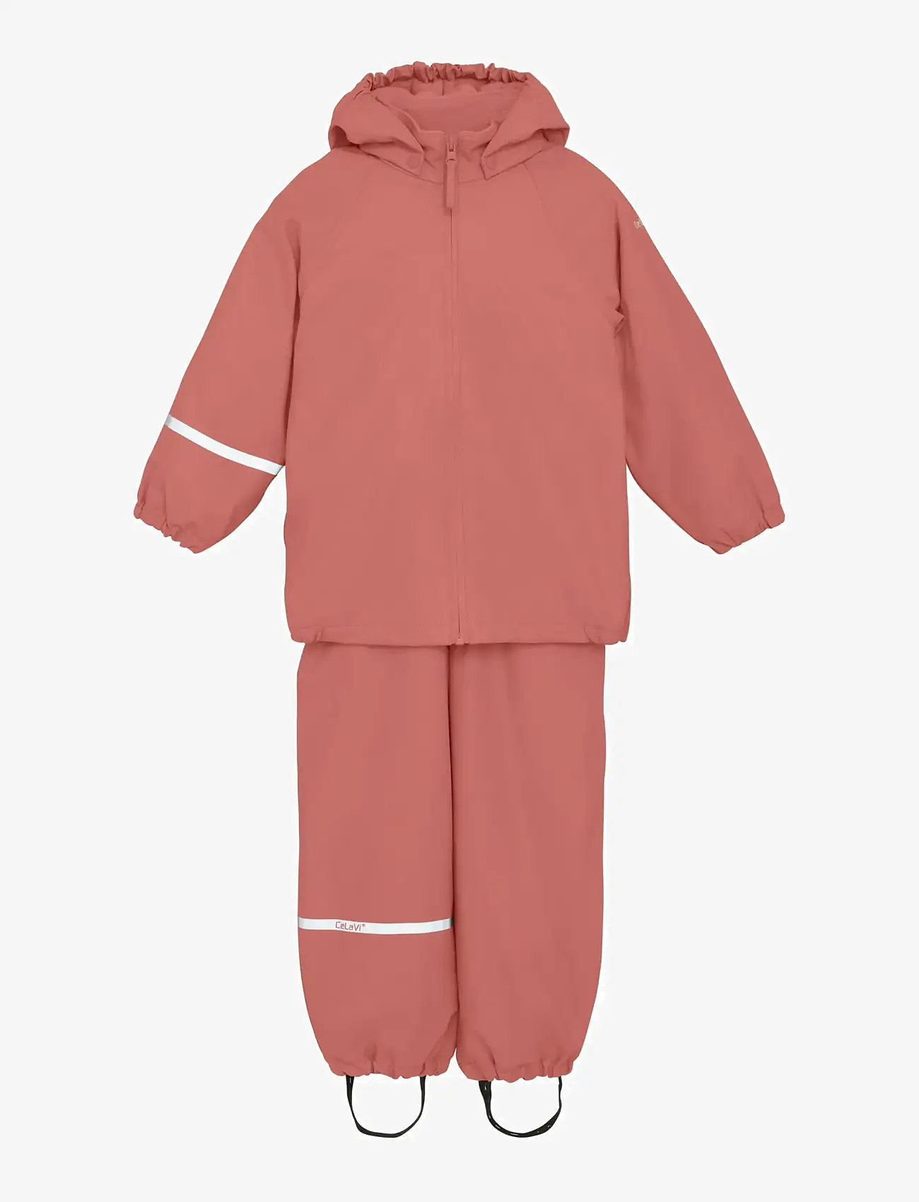 CeLaVi - Rainwear Set w. fleece - regnställ - brick dust - 1