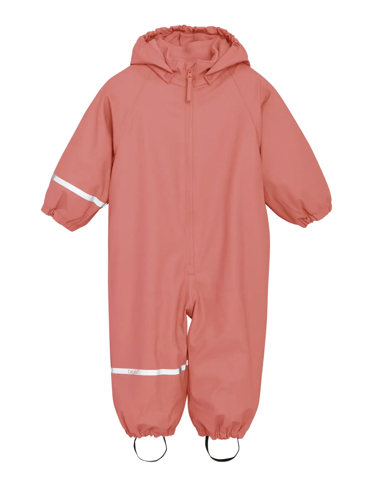 CeLaVi Rainwear Suit w. fleece - Regndragter - BRICK DUST / pink/rose