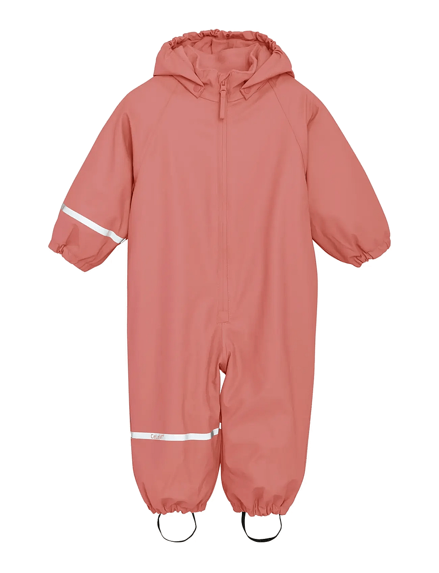 CeLaVi - Rainwear Suit w. fleece - regngallar - brick dust - 1