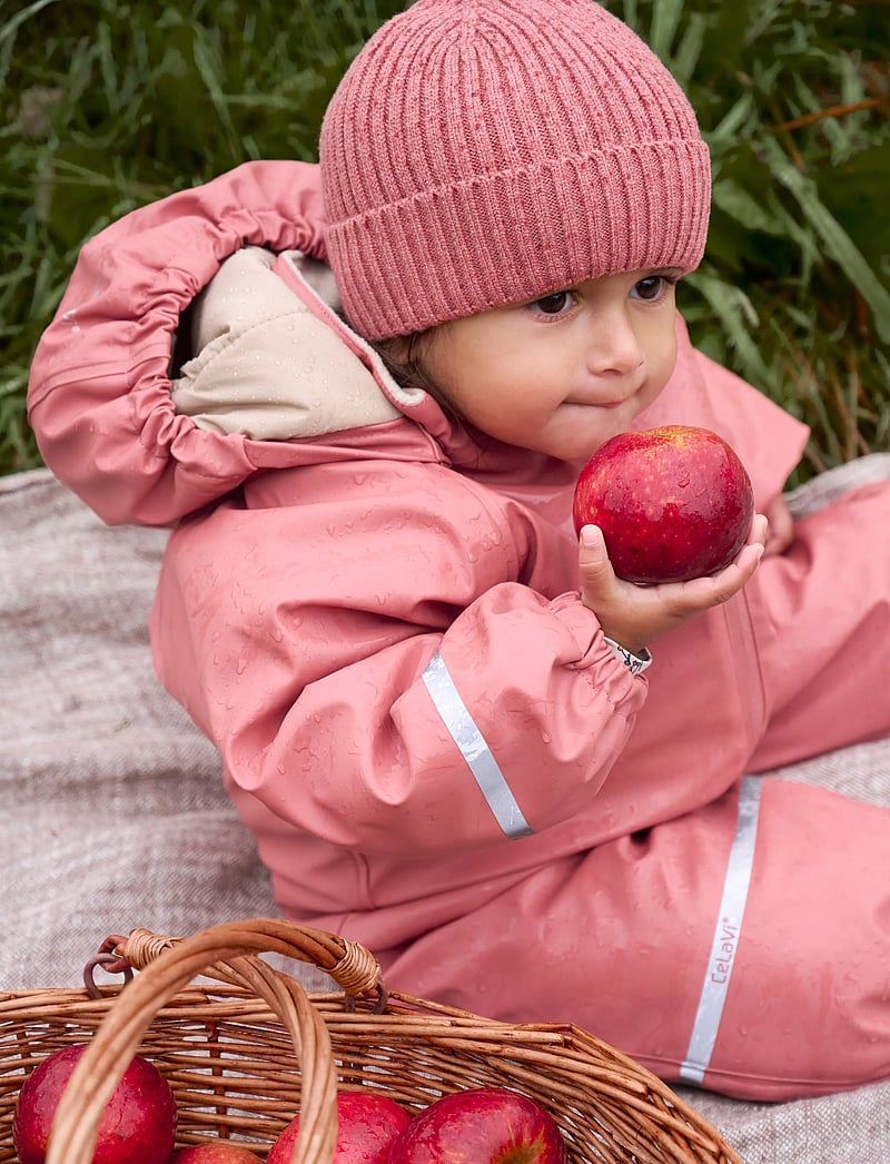 CeLaVi - Rainwear Suit w. fleece - regnoveraller - brick dust - 0