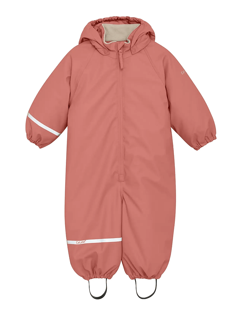 CeLaVi - Rainwear Suit w. padding - rainwear coveralls - brick dust - 0