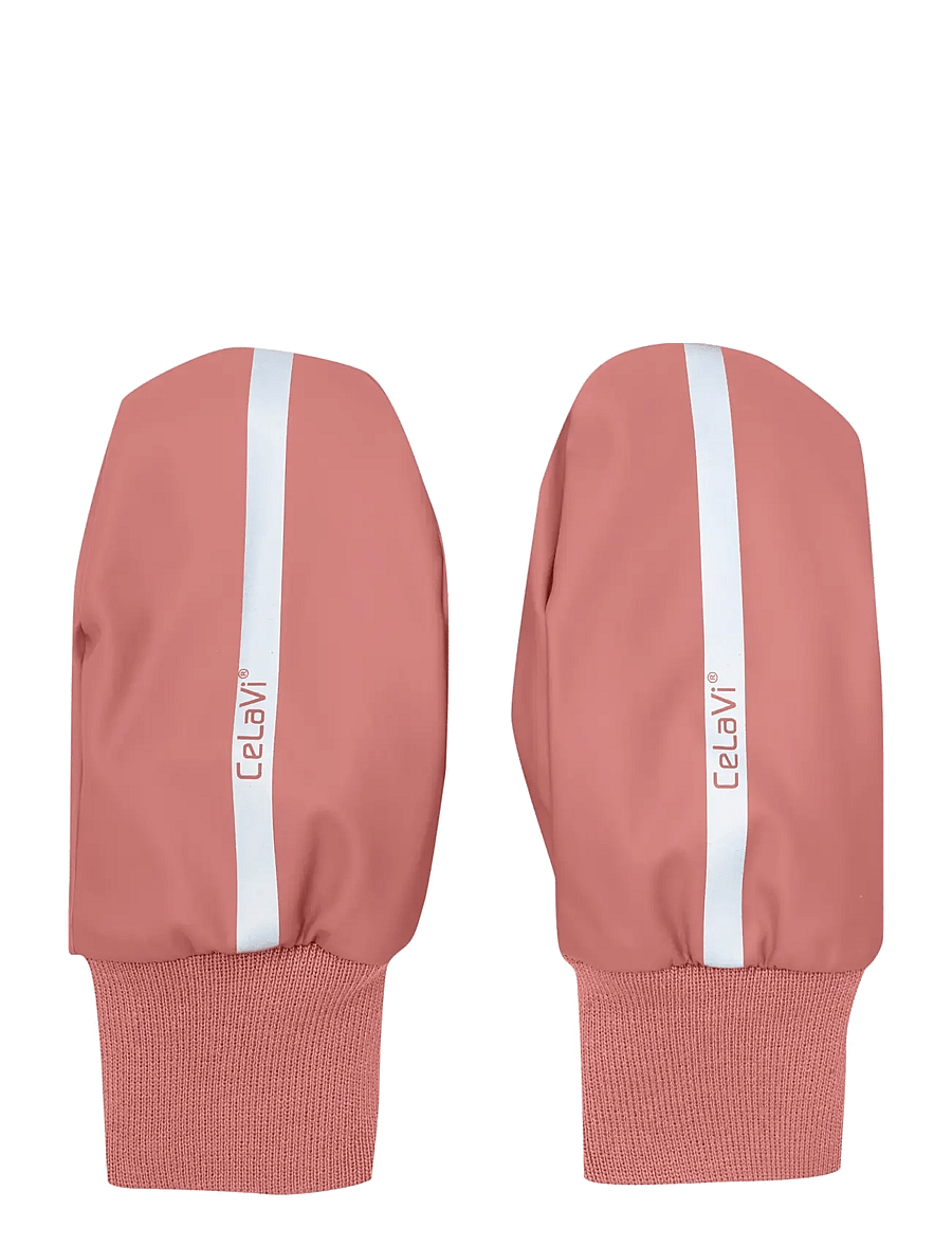 CeLaVi - PU Padded Mittens - regnvantar - brick dust - 0