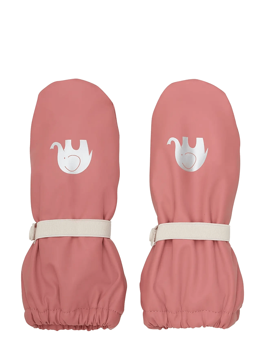 CeLaVi - Padded PU-mittens w.fleece - handsker - brick dust - 0