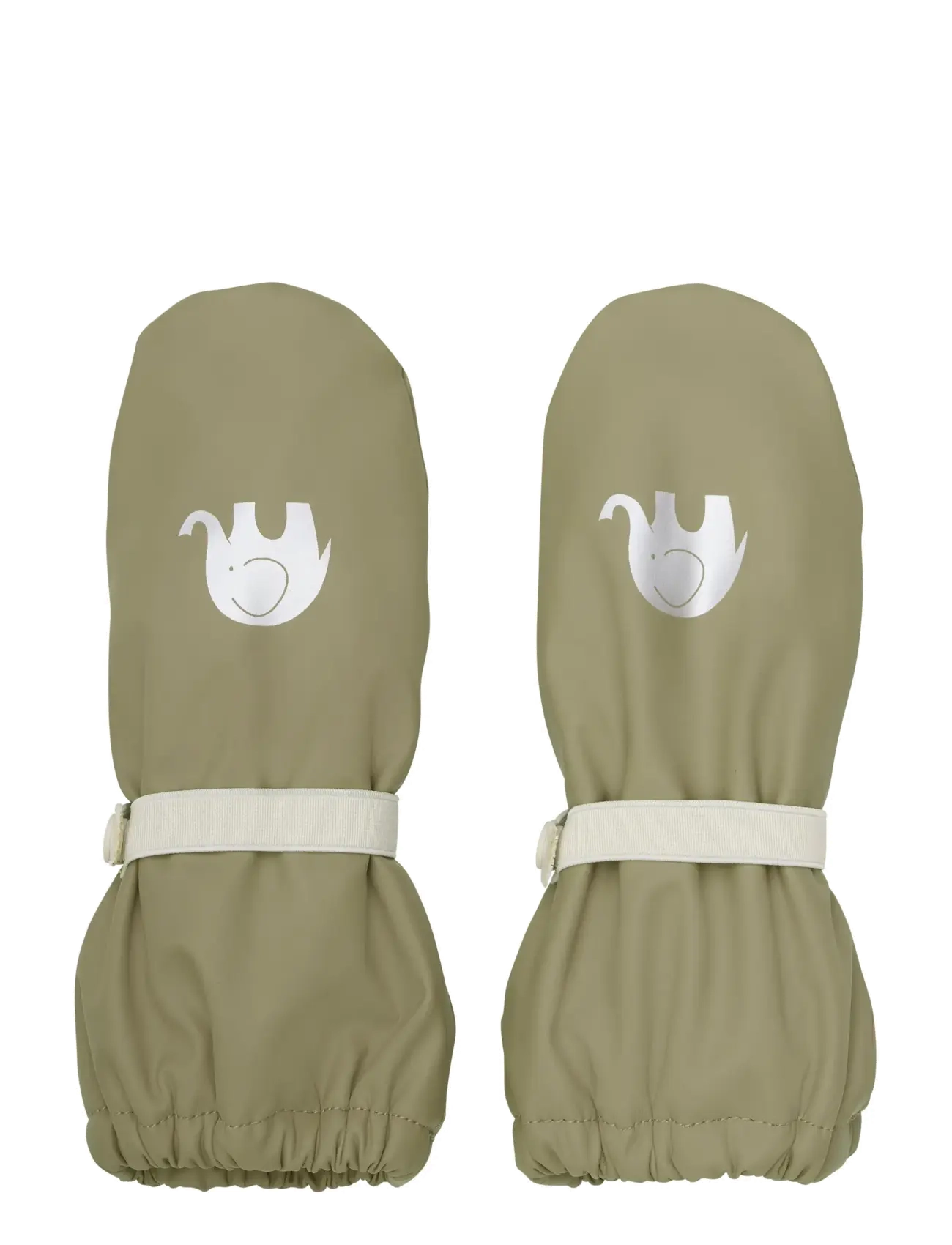 CeLaVi Padded Pu-Mittens W.fleece, 4-6Y, Green, Handsker Og Vanter > Vanter, Børn