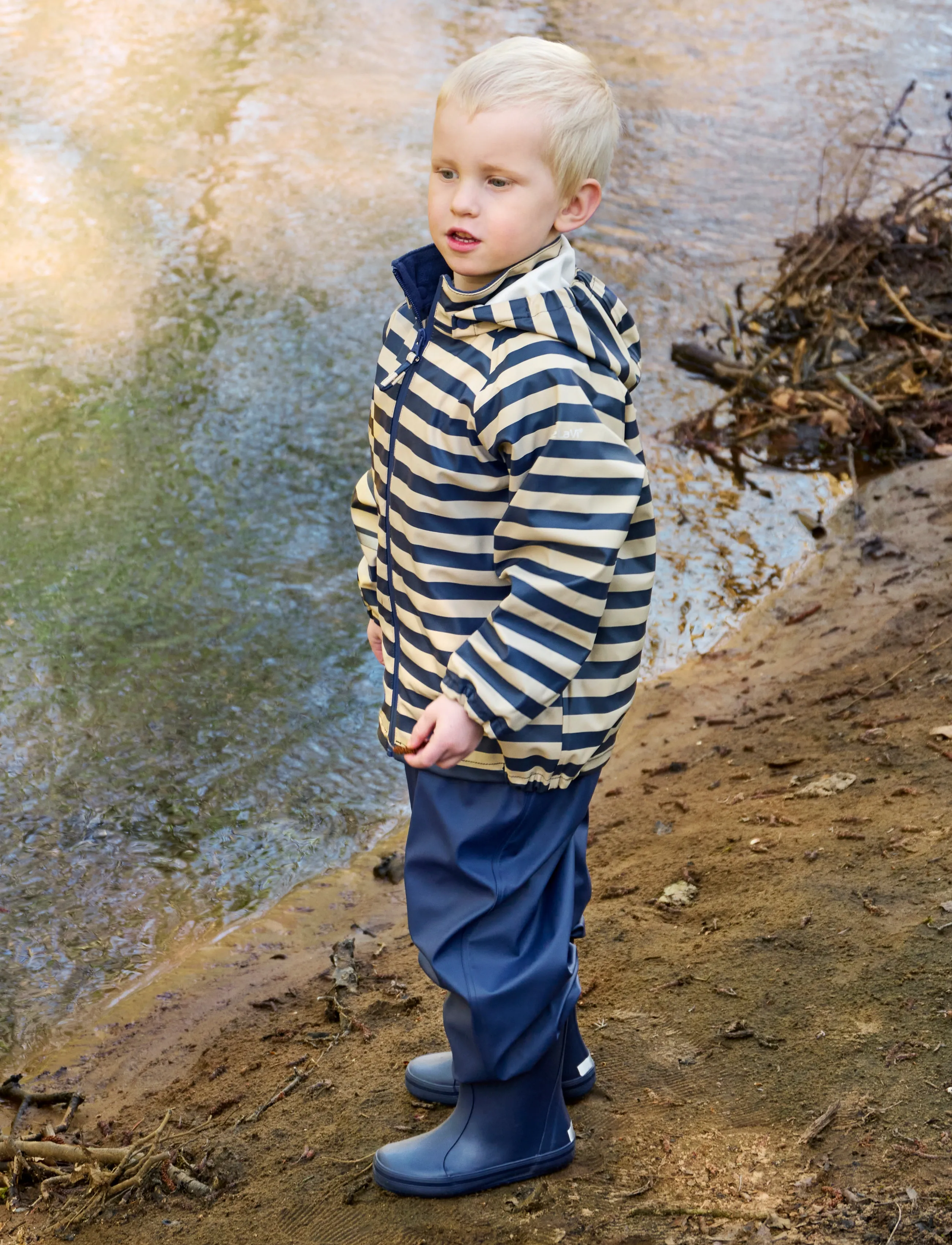 CeLaVi Rainwear Set Aop, 80, Rainwear, Marineblau - Sets, Kinder