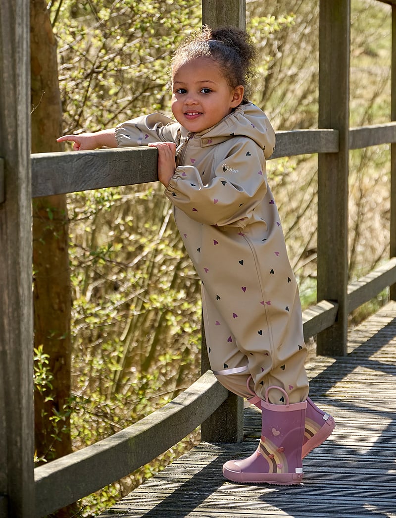 CeLaVi - Rainwear Suit - AOP - regnoveraller - white pepper - 0