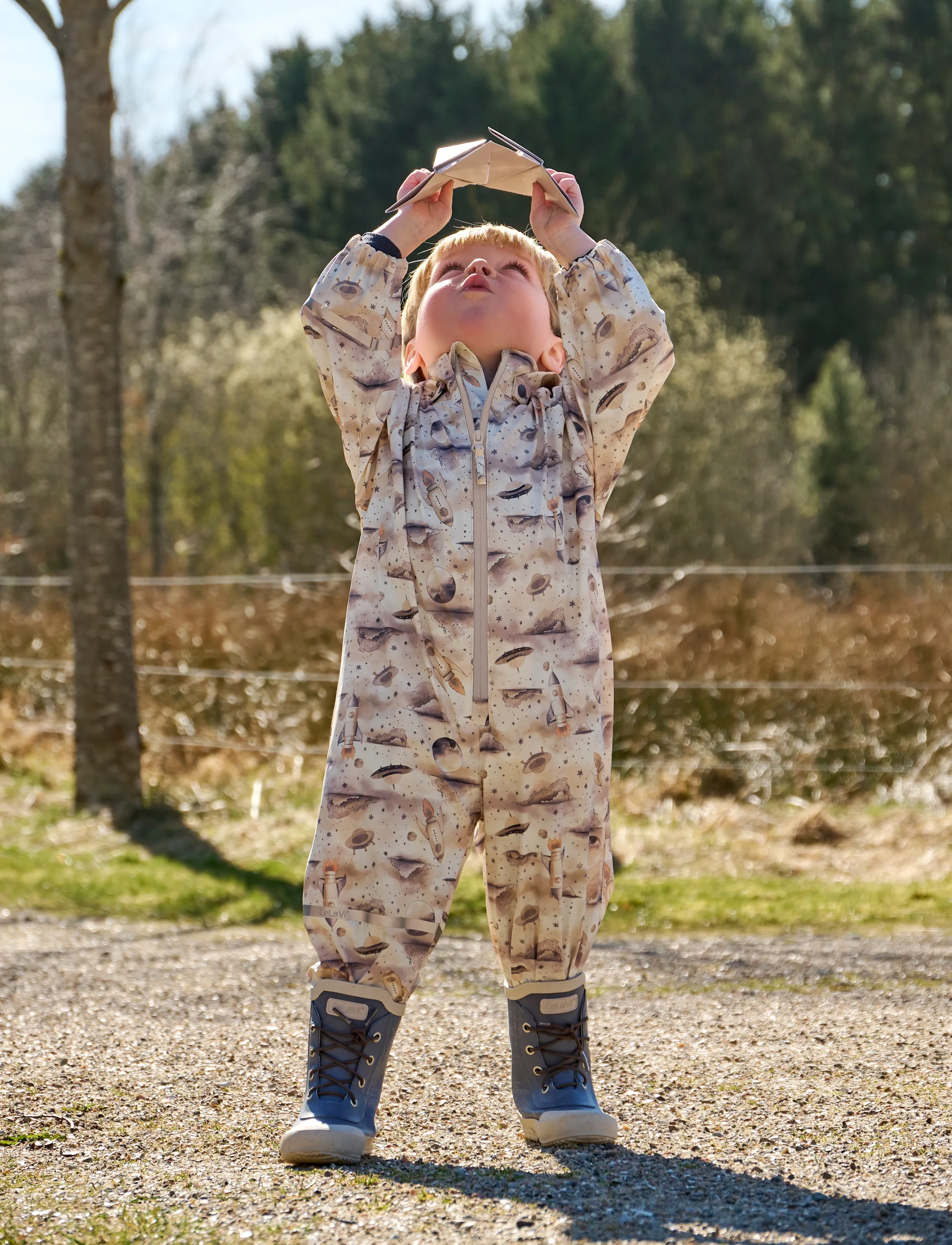 CeLaVi - Rainwear Suit - AOP - jacken & mäntel - flint stone - 3