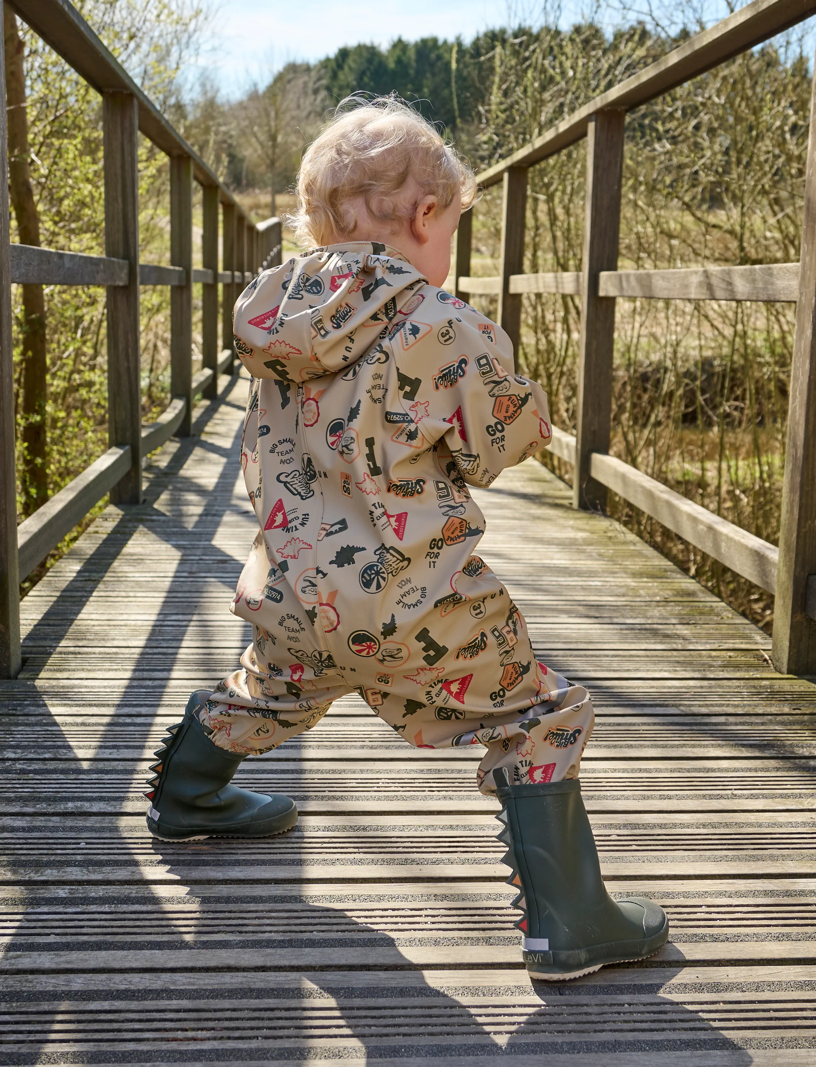 CeLaVi Rainwear Suit - Aop, 70, Beige, Overalls > Overalls Til Regntøj, Børn