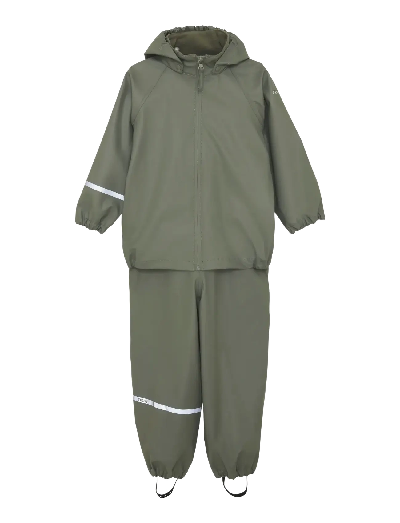 CELAVI Regenkleidung Set - Solid Khaki - 70 - Kinder