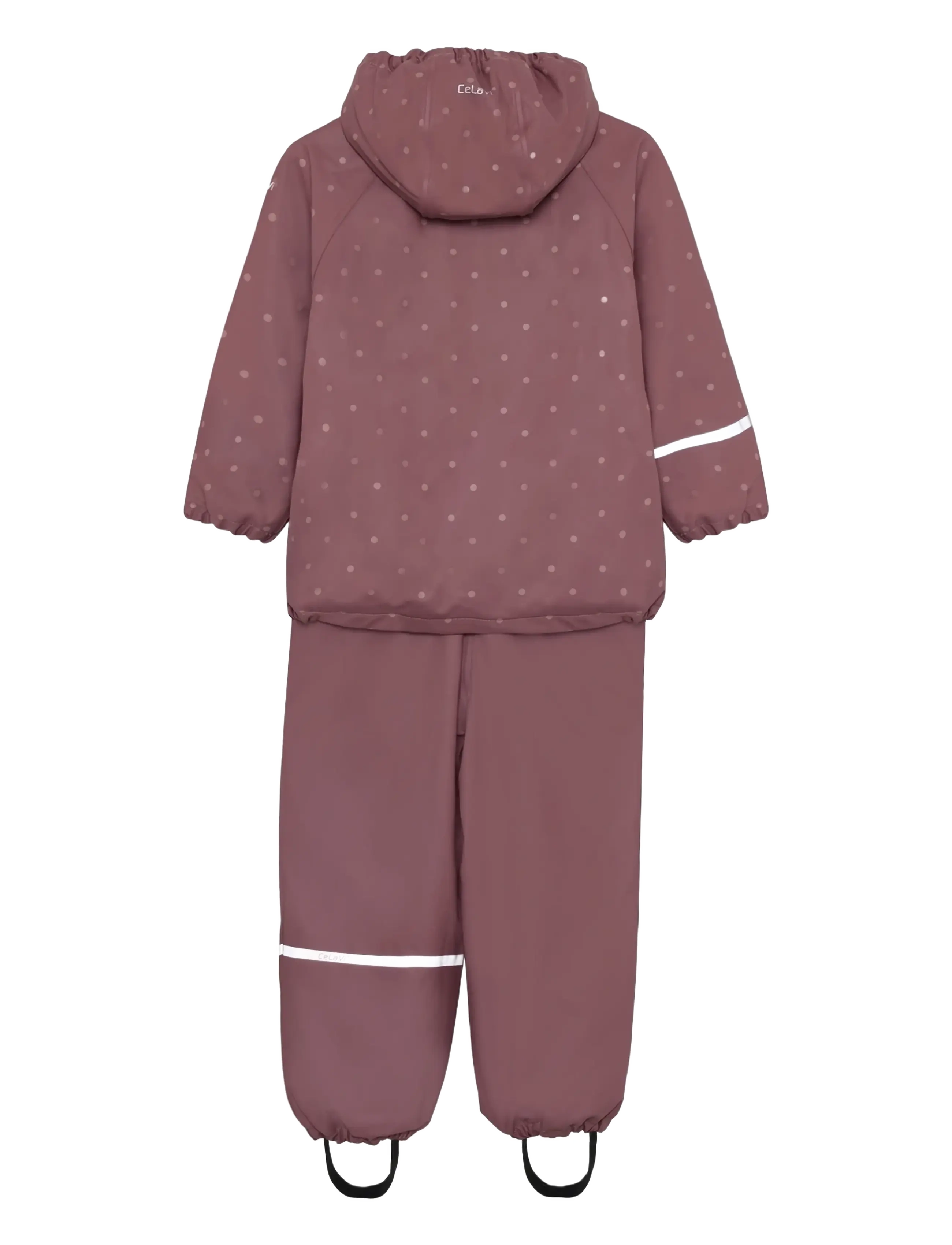 CeLaVi - Rainwear Set - AOP, w. fleece - vihmakomplektid - rose brown - 2