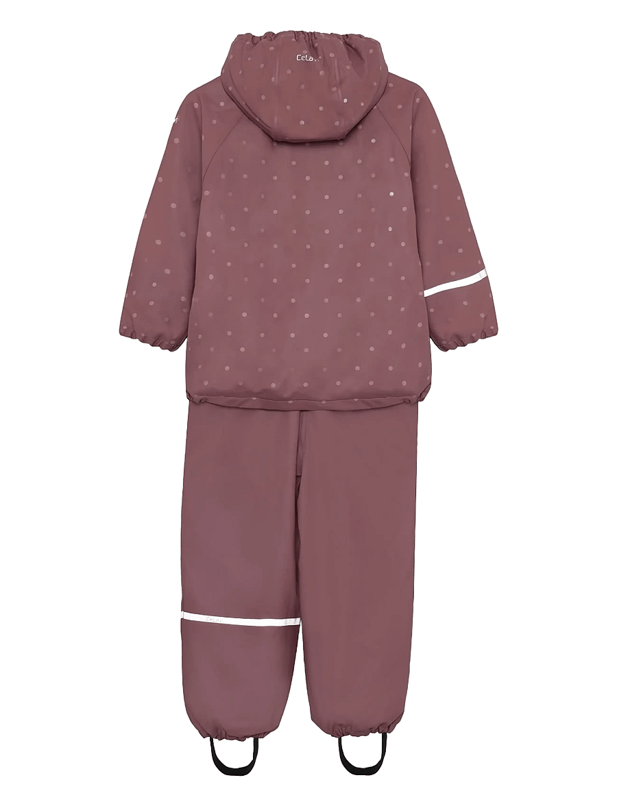 CeLaVi - Rainwear Set - AOP, w. fleece - vihmakomplektid - rose brown - 2