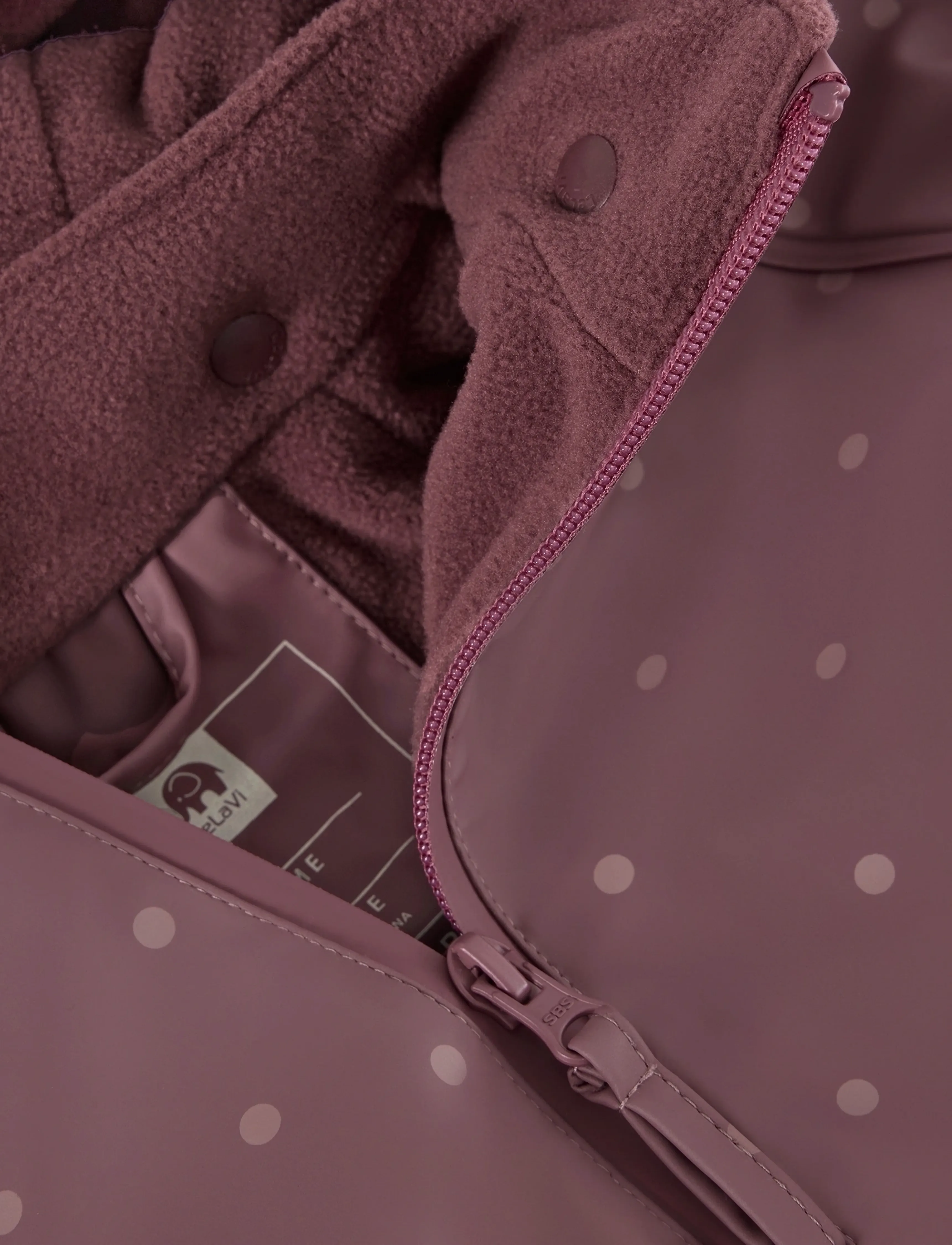 CeLaVi - Rainwear Set - AOP, w. fleece - vihmakomplektid - rose brown - 4