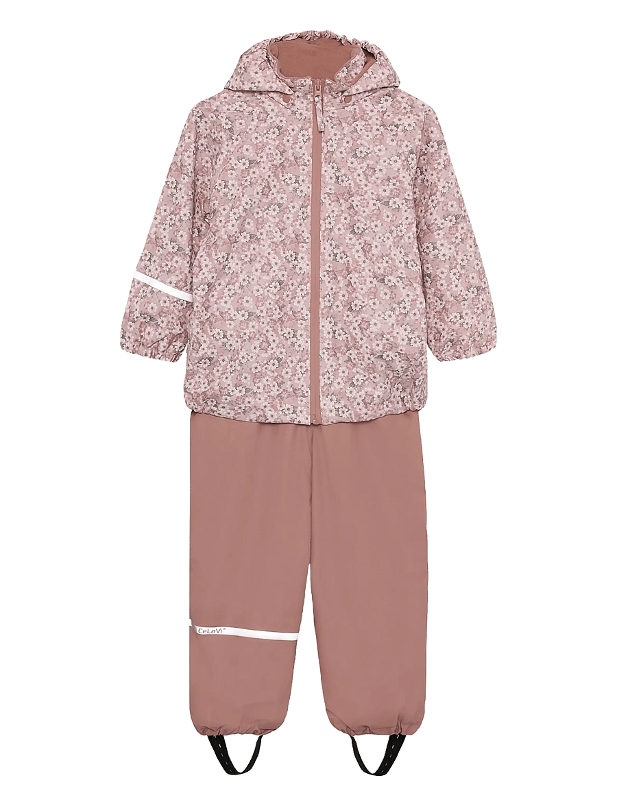 CeLaVi - Rainwear Set - AOP, w. fleece - vihmakomplektid - shadow gray - 1