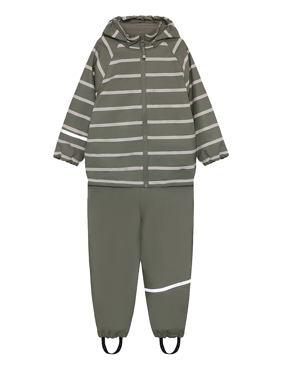 CeLaVi - Rainwear Set - AOP, w. fleece - mulled basil - 1