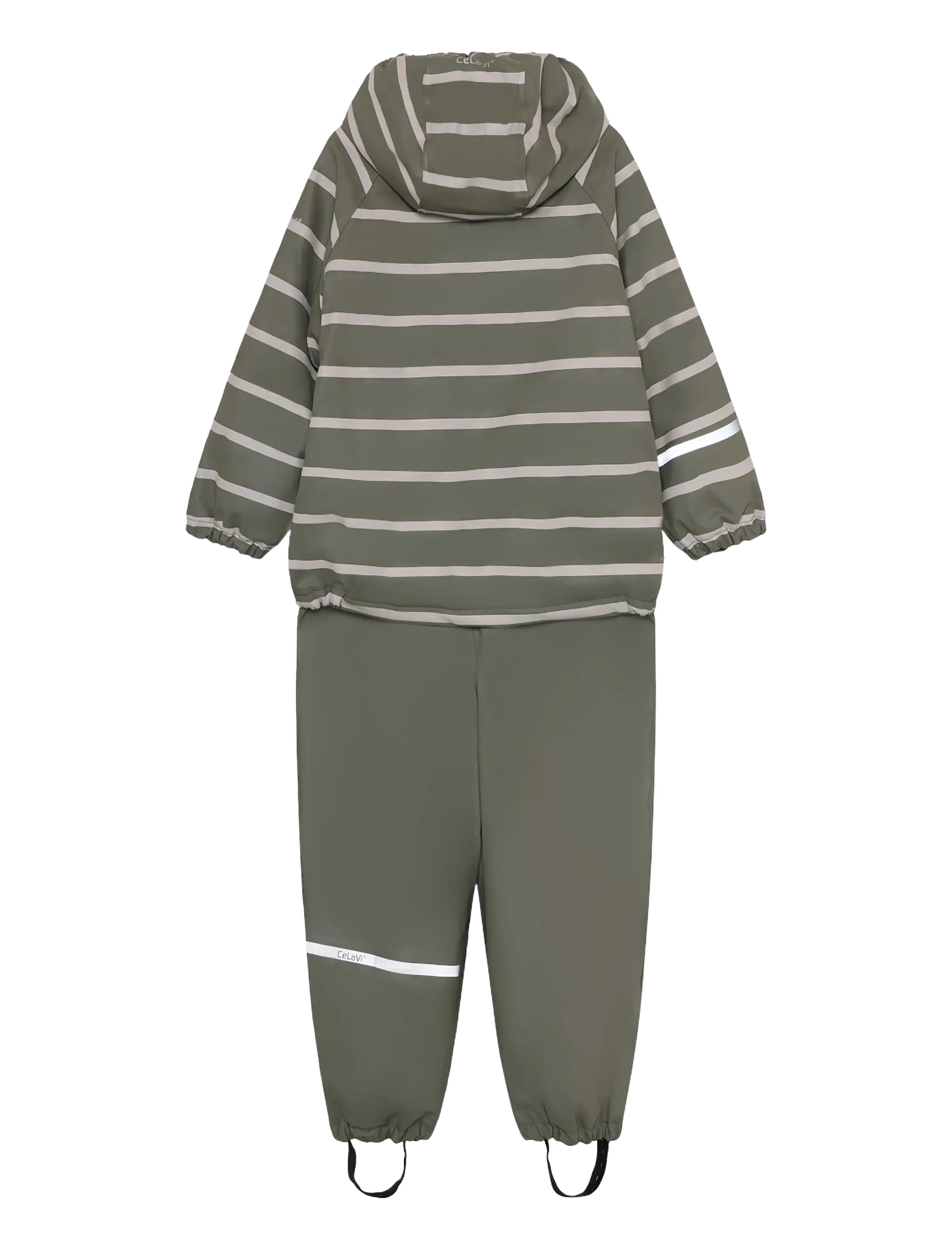 CeLaVi - Rainwear Set - AOP, w. fleece - mulled basil - 2
