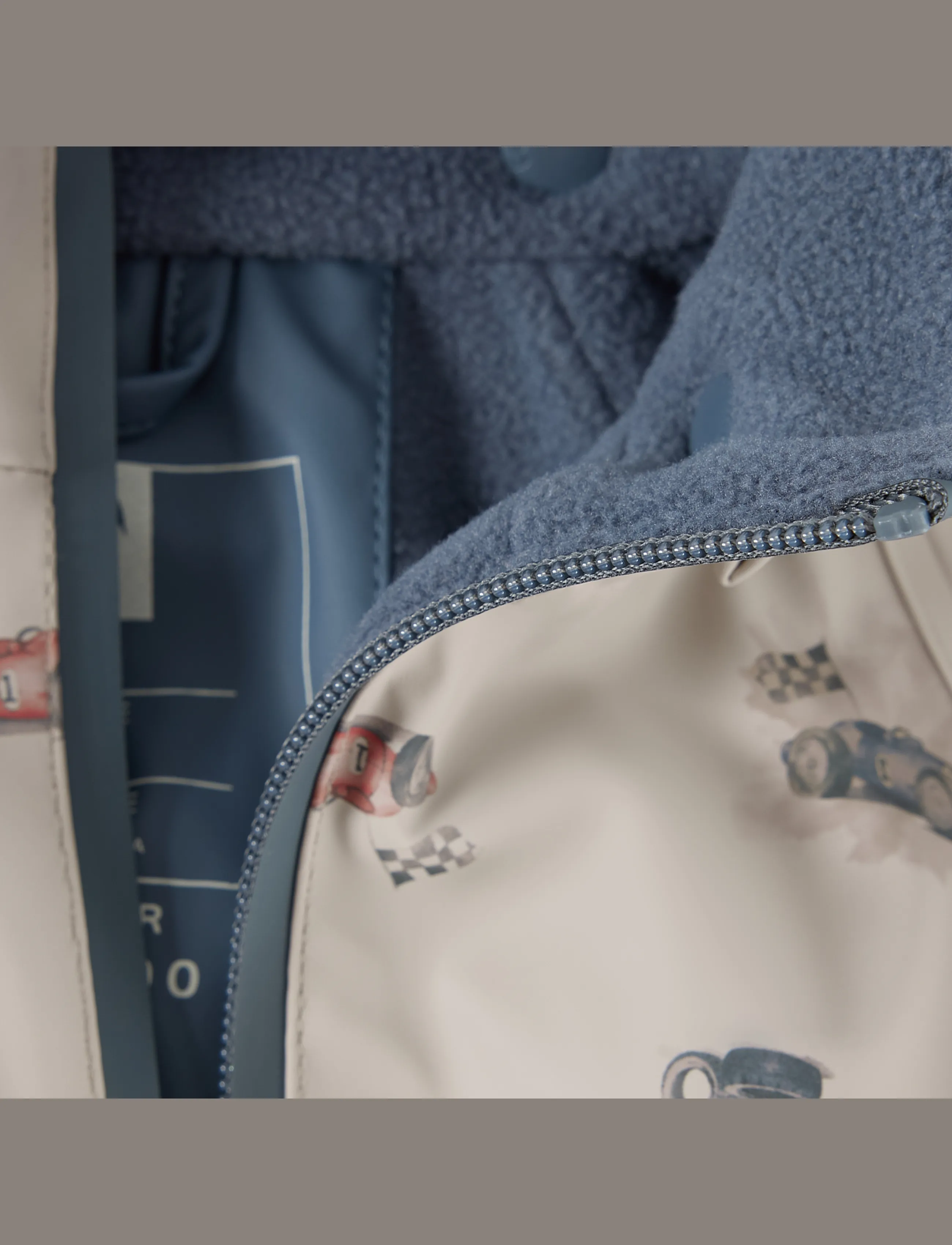 CeLaVi - Rainwear Set - AOP, w. fleece - ytterkläder - nacreaous clouds - 3