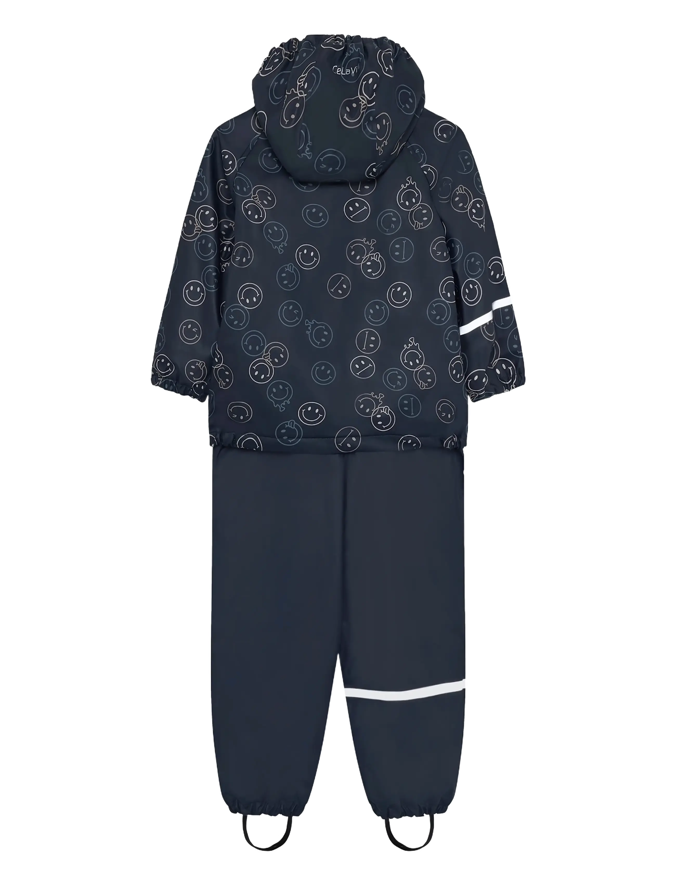 CeLaVi - Rainwear Set - AOP, w. fleece - navy - 2