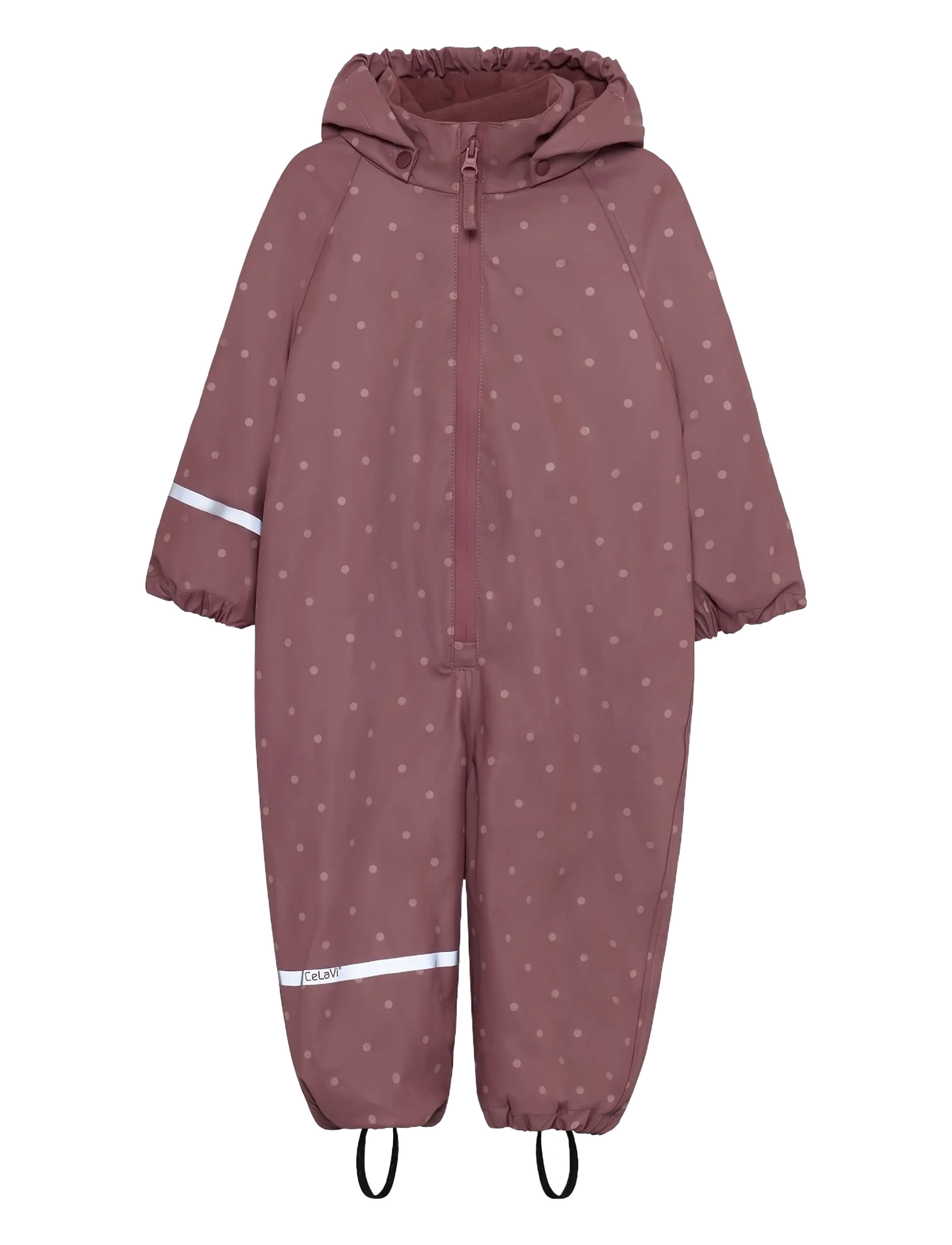 CeLaVi Rainwear Suit - AOP, w. fleece - Rainwear coveralls - ROSE BROWN / pink/rose