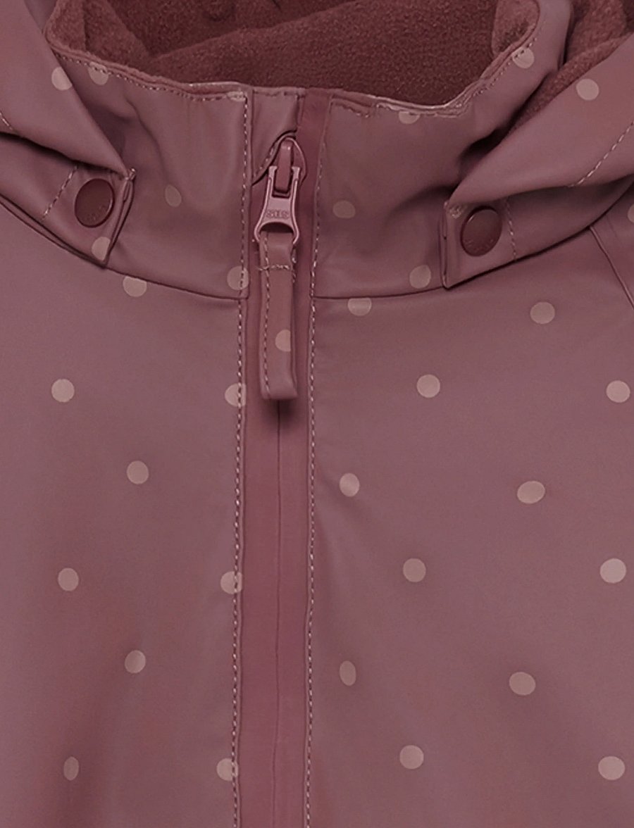 CeLaVi - Rainwear Suit - AOP, w. fleece - rose brown - 3