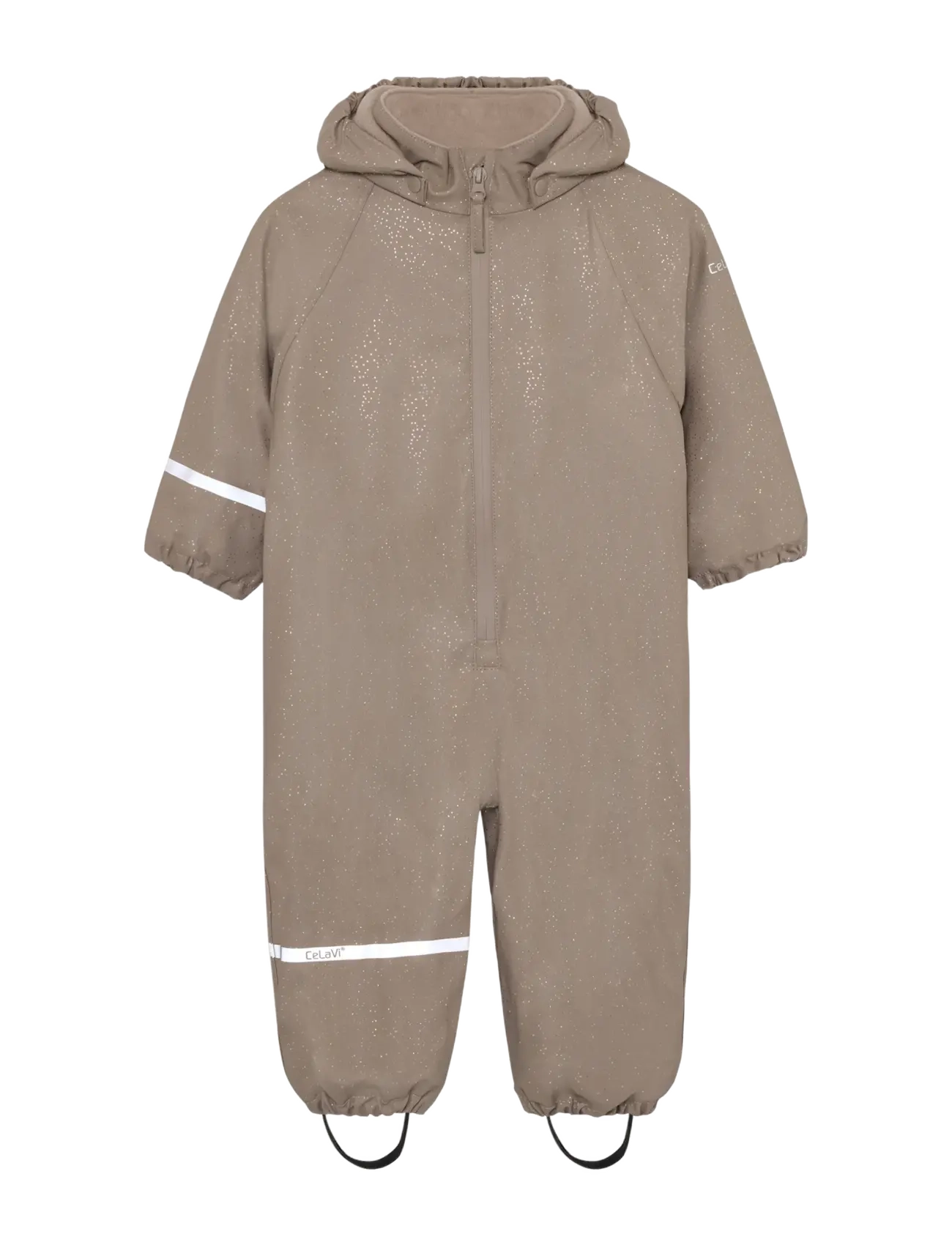 CeLaVi Rainwear Suit - AOP, w. fleece - Regndragter - FUNGI / brown