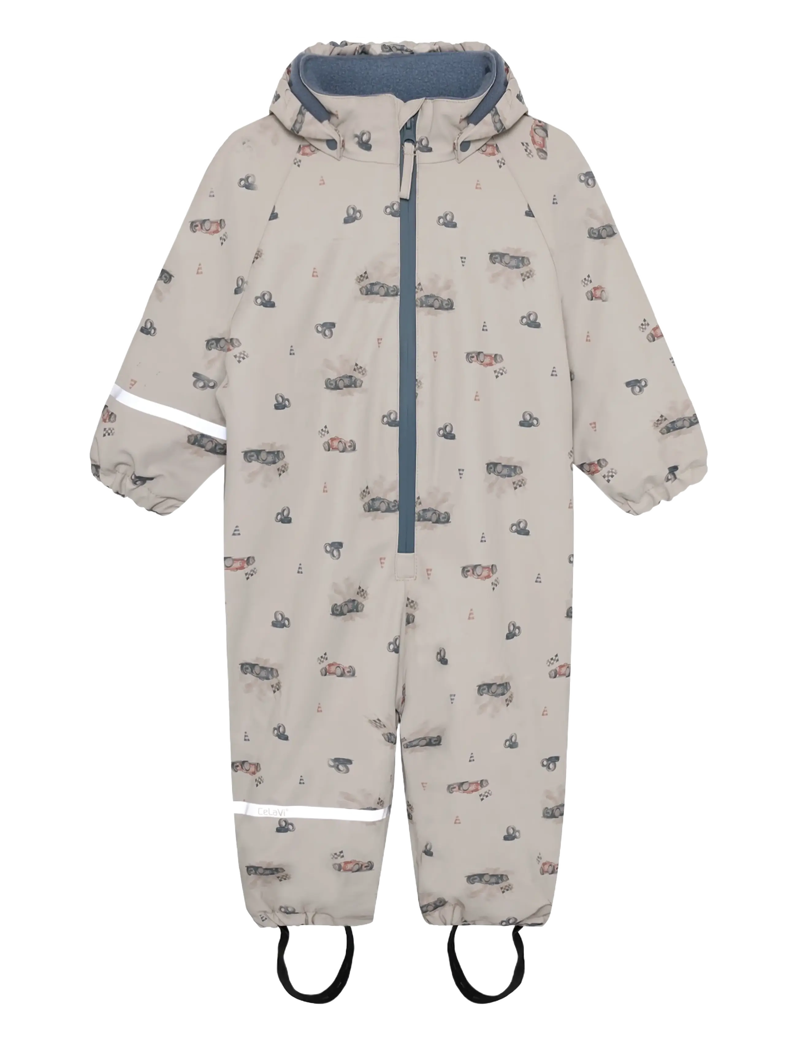 CeLaVi Rainwear Suit - AOP, w. fleece - New Arrivals - NACREAOUS CLOUDS / beige