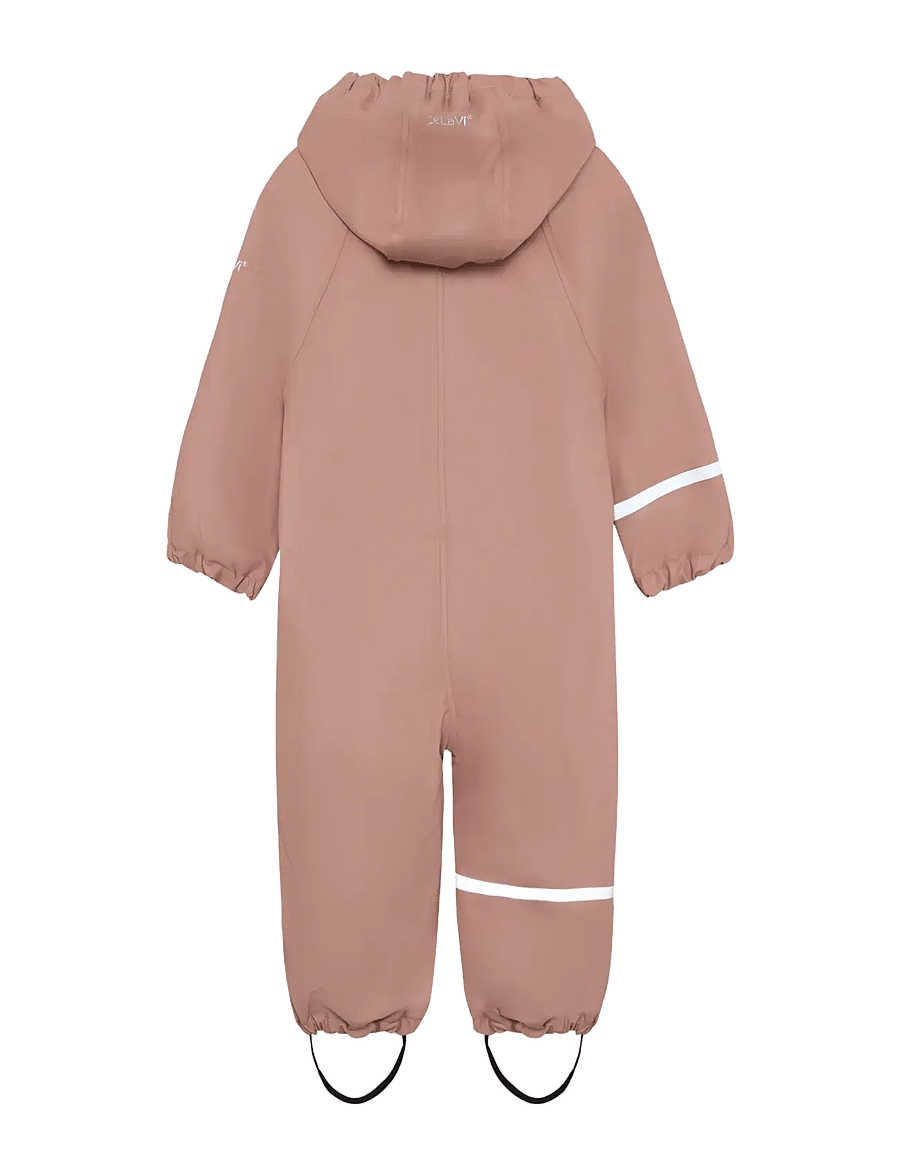 CeLaVi - Rainwear Suit w. fleece - rainwear coveralls - burlwood - 2