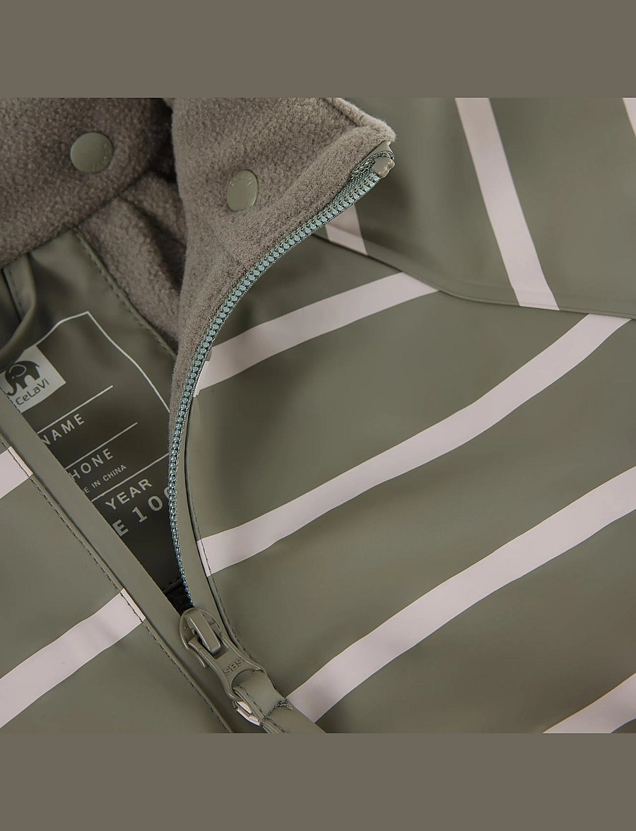 CeLaVi - Rain Jacket w. fleece - vihmajoped - mulled basil - 2