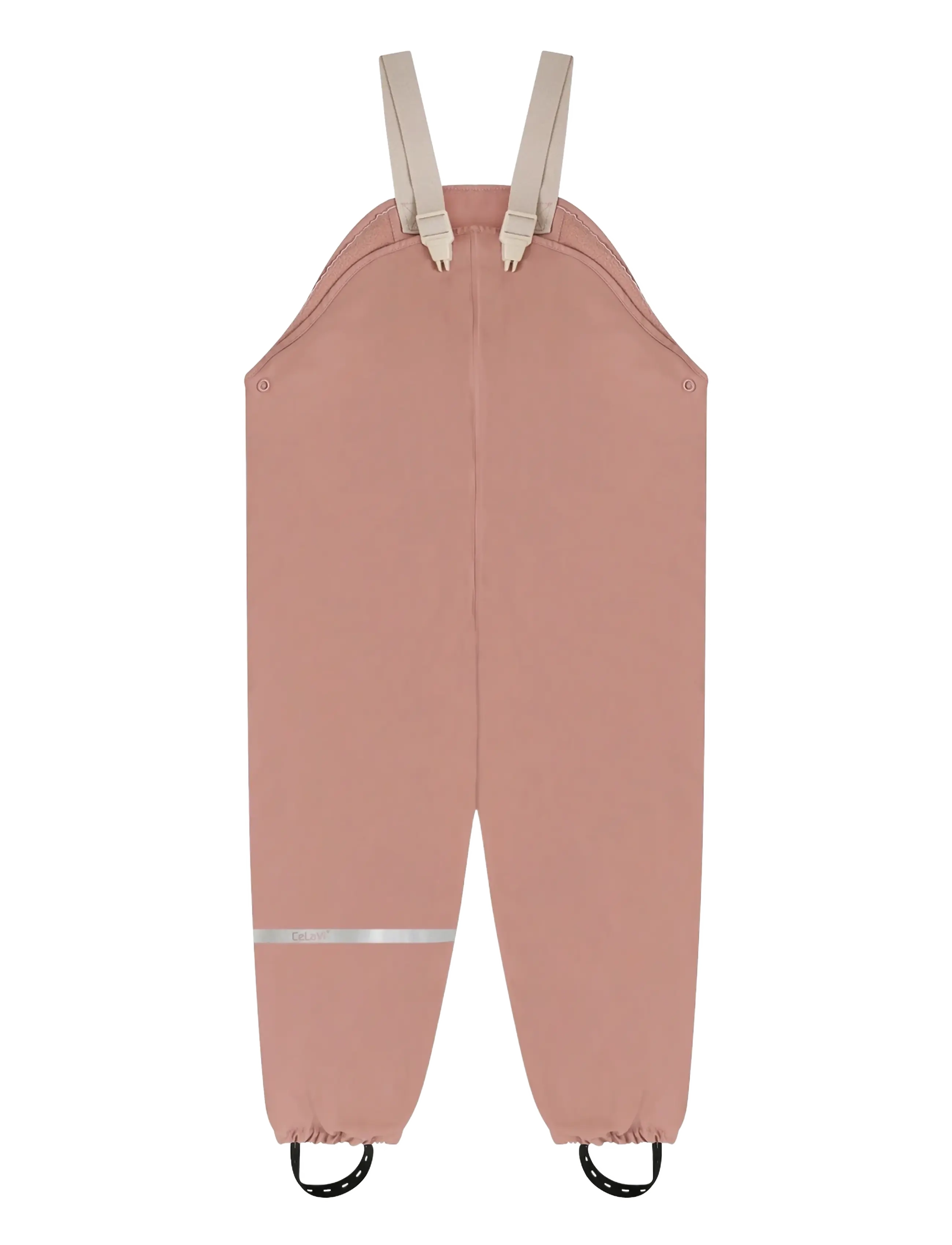CeLaVi Rainpants -Solid, w.fleece - New Arrivals - BURLWOOD / pink/rose
