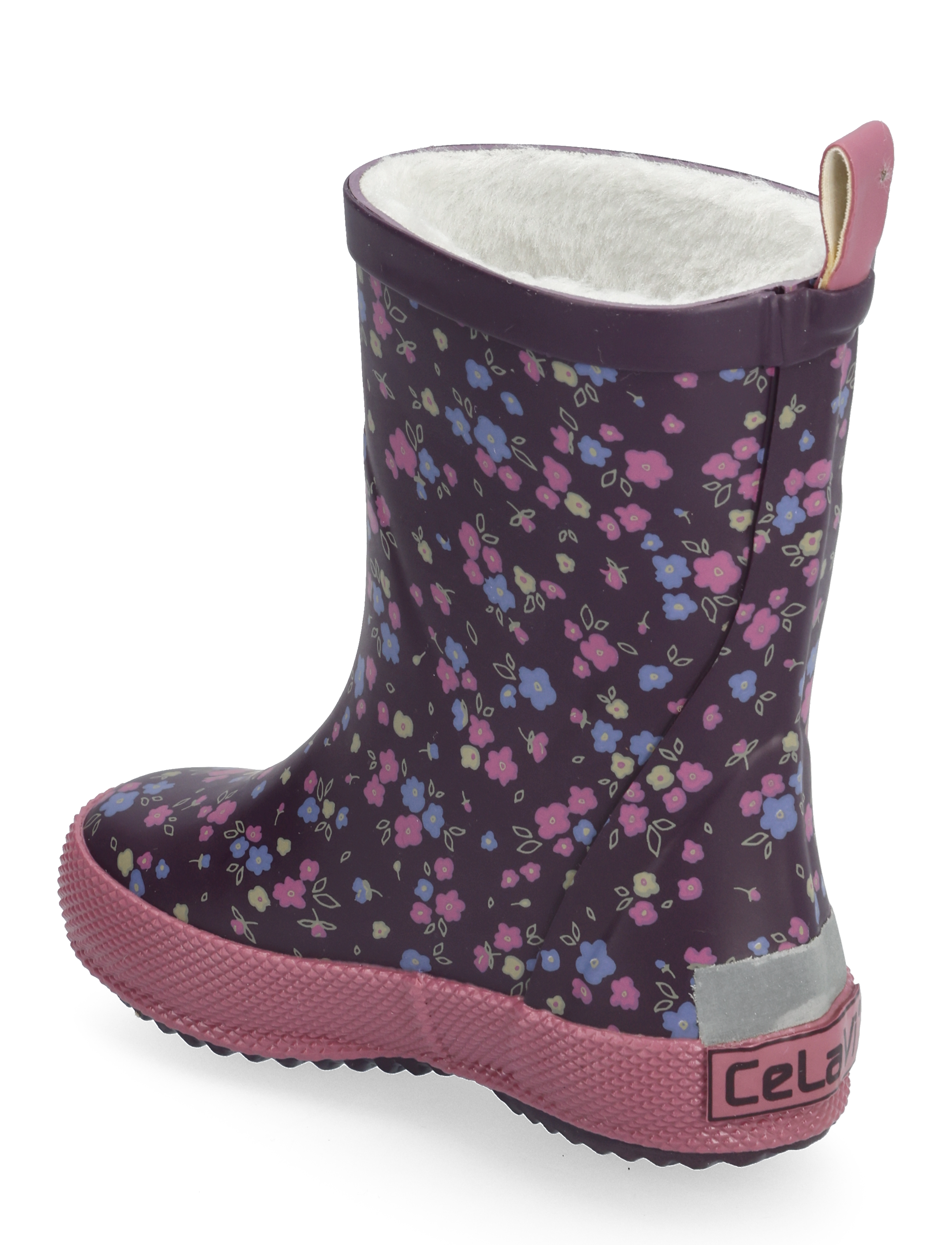 CeLaVi - Wellies AOP w. lining - plum perfect - 2