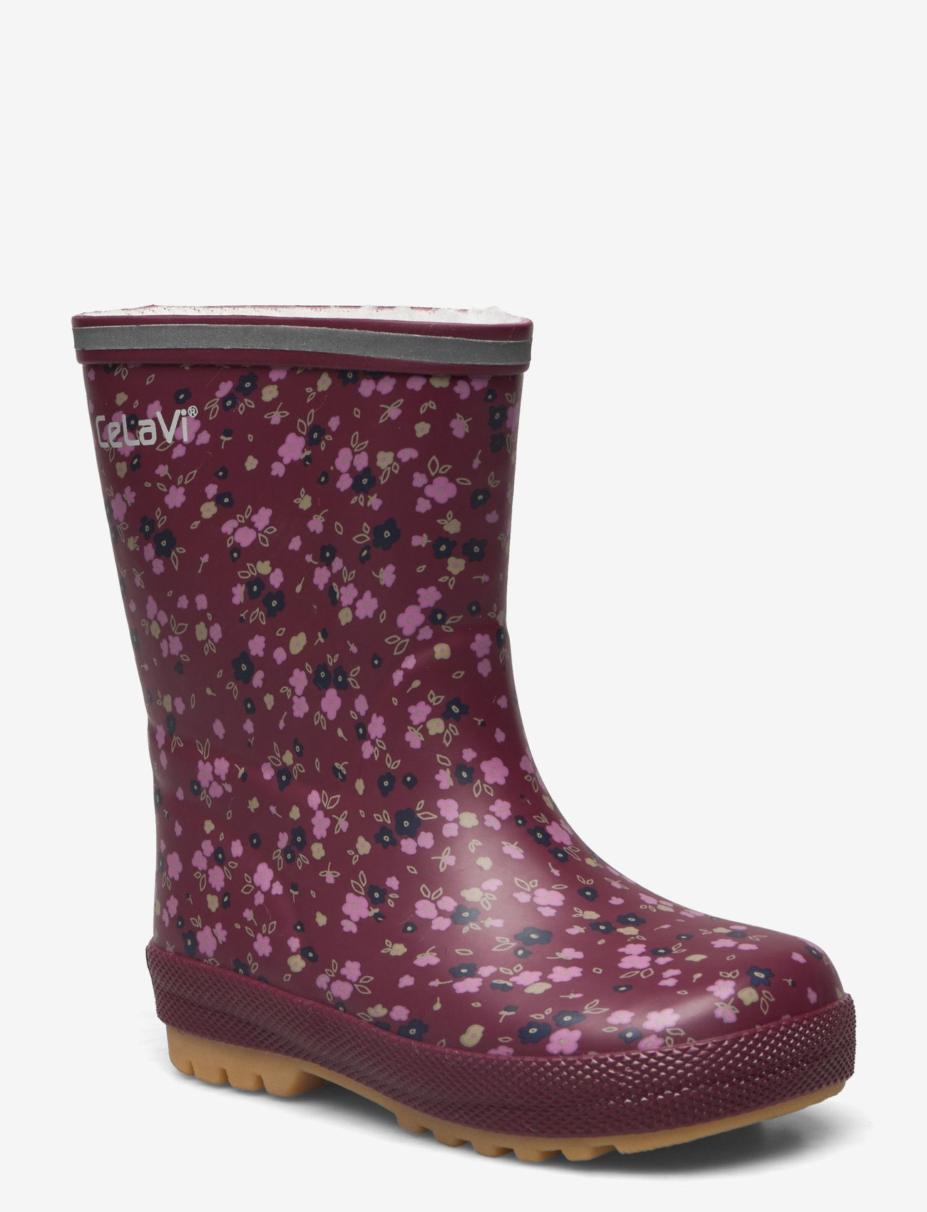 CeLaVi - Thermal Wellies AOP w. lining - windsor wine - 0