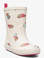 Wellies w. AOP - WARM TAUPE