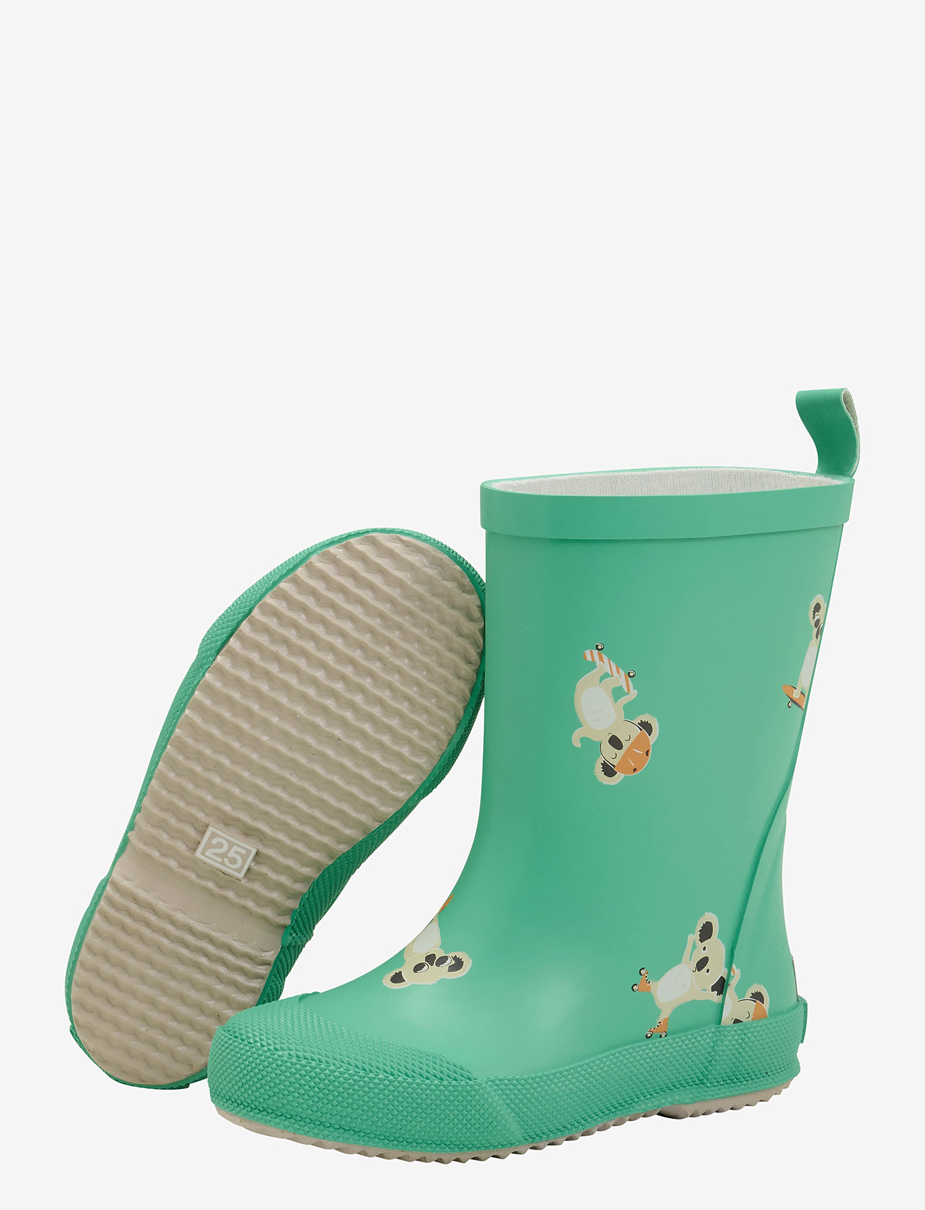 CeLaVi - Wellies w. AOP - voodrita kummikud - green spruce - 2